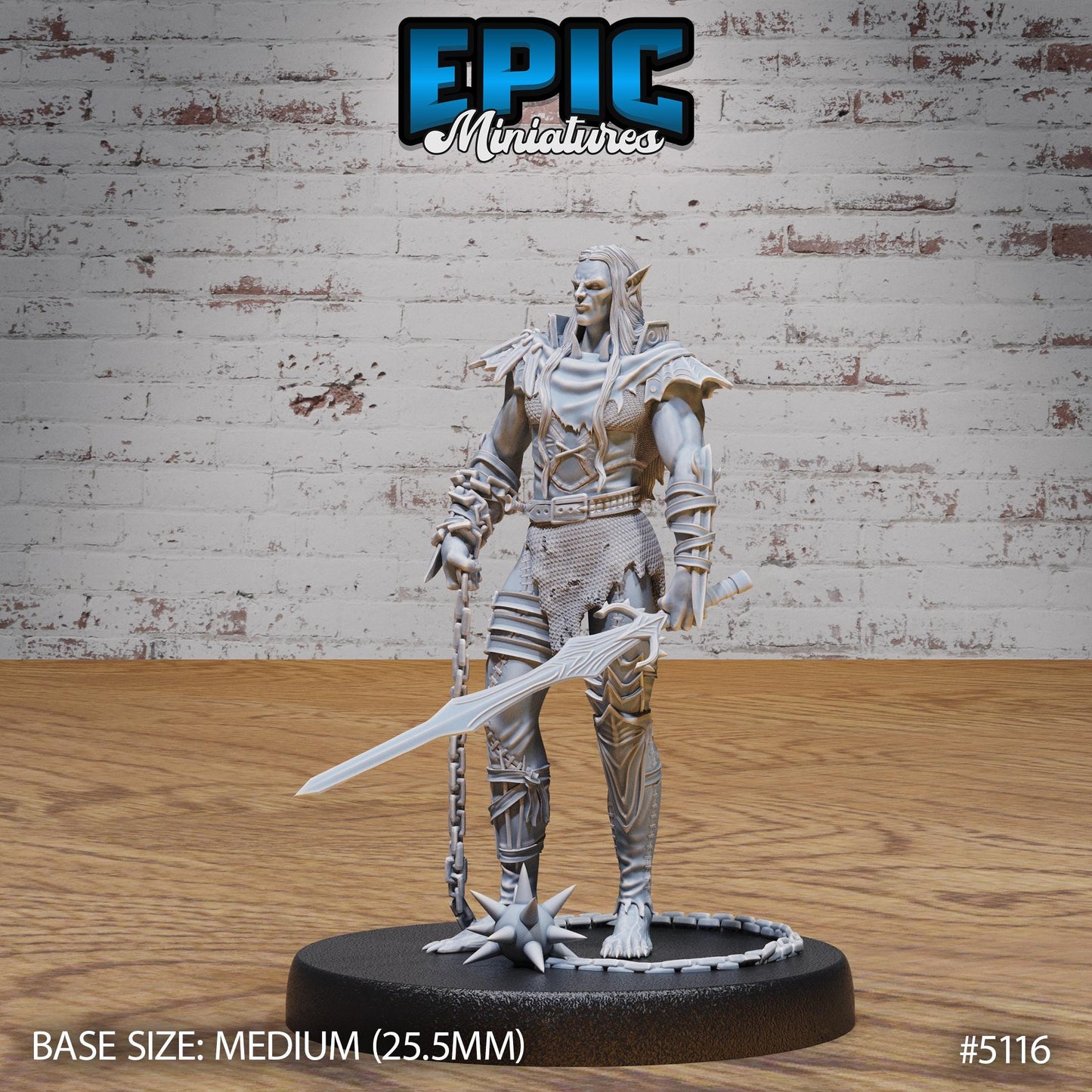 Half-Drow Slave Master (Medium) | Premium DnD Miniatures | High Quality Resin | D&D RPG