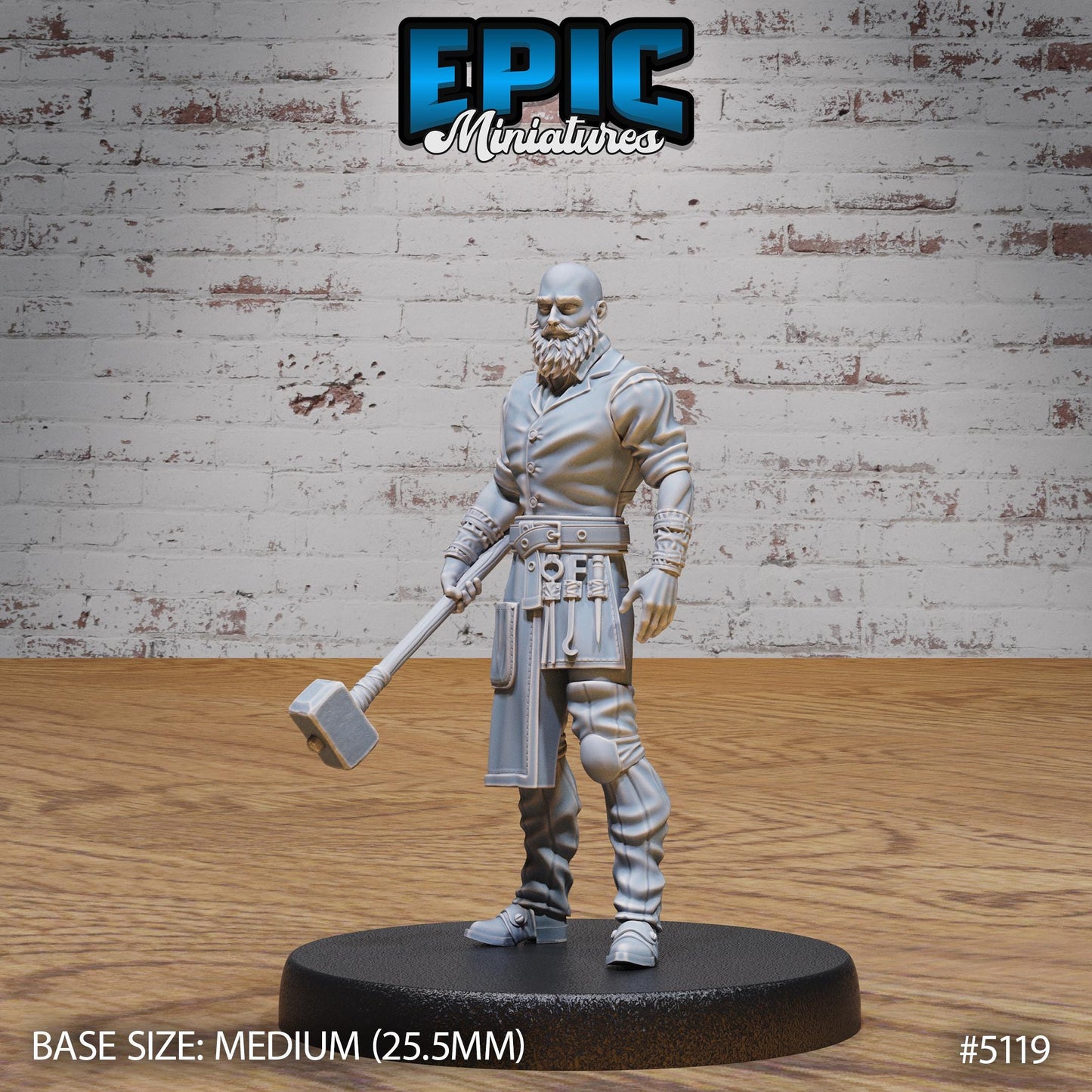 Imprisoned Blacksmith (Medium)| Premium DnD Miniatures | High Quality Resin | D&D RPG