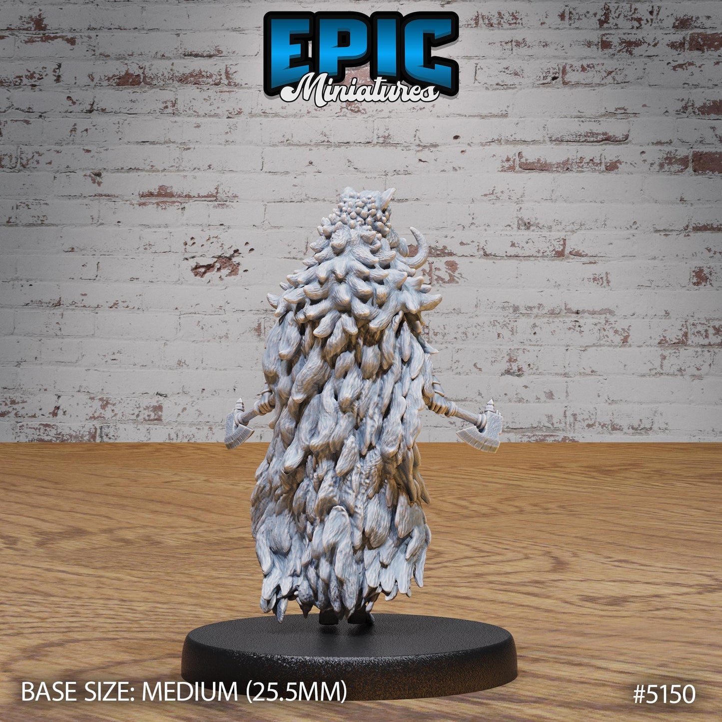 Boar Coat Warrior Lady (Medium) | Premium DnD Miniatures | High Quality Resin | D&D RPG