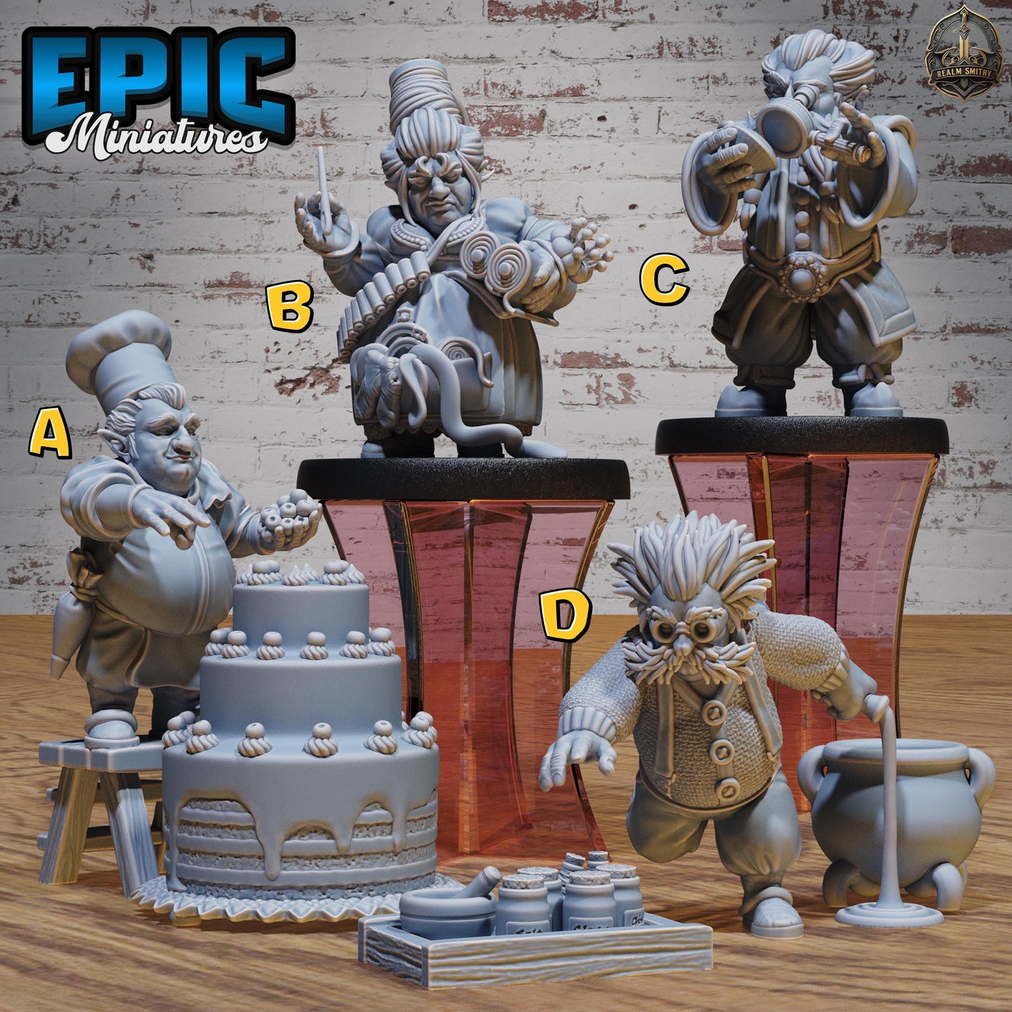 Halfling Villagers - 2/2 - (Medium) | Premium DnD Miniatures | High Quality Resin | D&D RPG