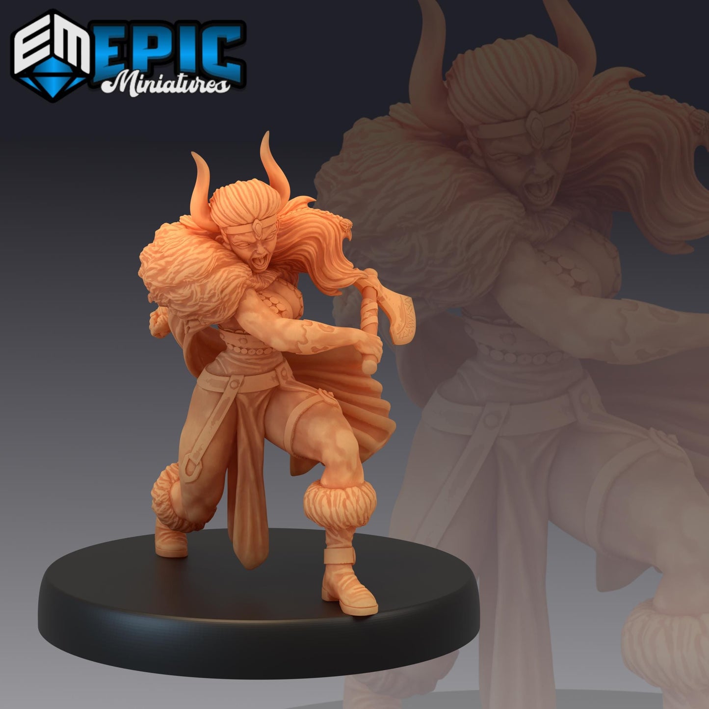 Dwarf Princess (Medium) | #051 - Dwarven Mines | EPIC 28mm | Gnome, Viking, Gnome, Queen, Skulls, Strong, Horns, Female