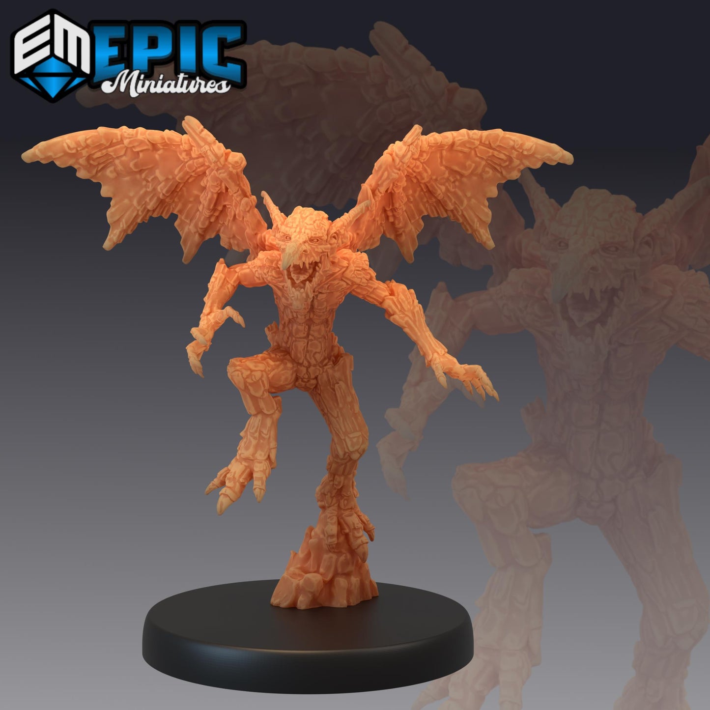 Earth Mephit (Medium) | #051 - Dwarven Mines | EPIC 28mm | Mephits, Fiends, Familiar, Mud, Rock, Flying, Monster, Encounter