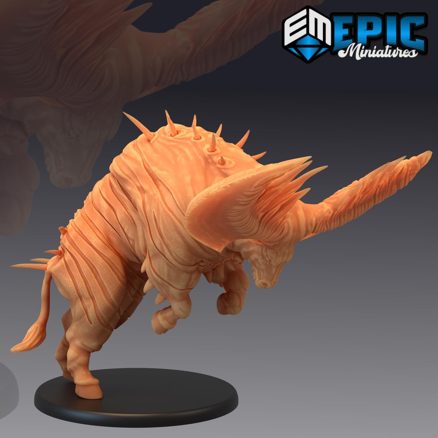 Epic Bull (Large) | #051 - Dwarven Mines | EPIC 28mm | Aurochs, Abyssal, Gorgon, Rothe, Cow, Mount, Transport, Merchant