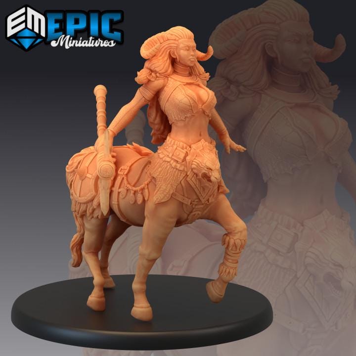 Centaur Female (Large) | Premium DnD Minis High Quality Resin | Fantasy Elf | Satyr, Faun, Horse Woman Forest Guardian Horse Human Hybrid
