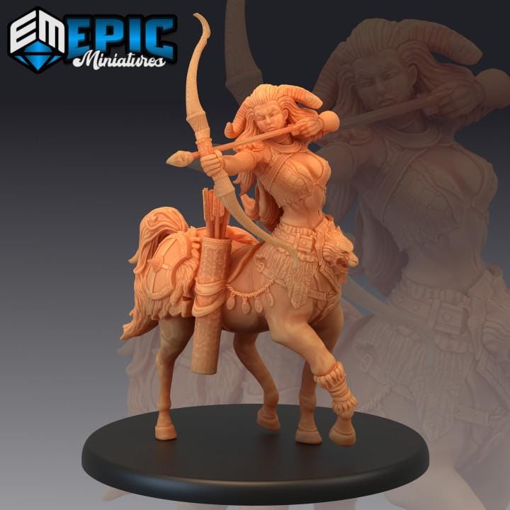 Centaur Female (Large) | Premium DnD Minis High Quality Resin | Fantasy Elf | Satyr, Faun, Horse Woman Forest Guardian Horse Human Hybrid