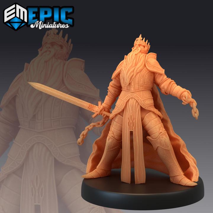 Revenant King Set / Undead Leader / Chained Ghost Monarch | Premium DnD Minis with High Quality Resin |