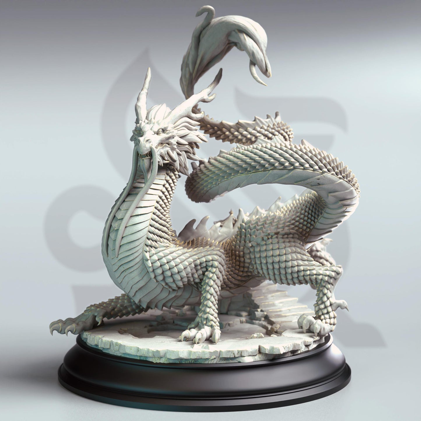 Shinkoryu - Eastern Crimson Dragon (Huge) | DM Stash | 32mm Scale | Premium DnD Miniature High Quality Resin