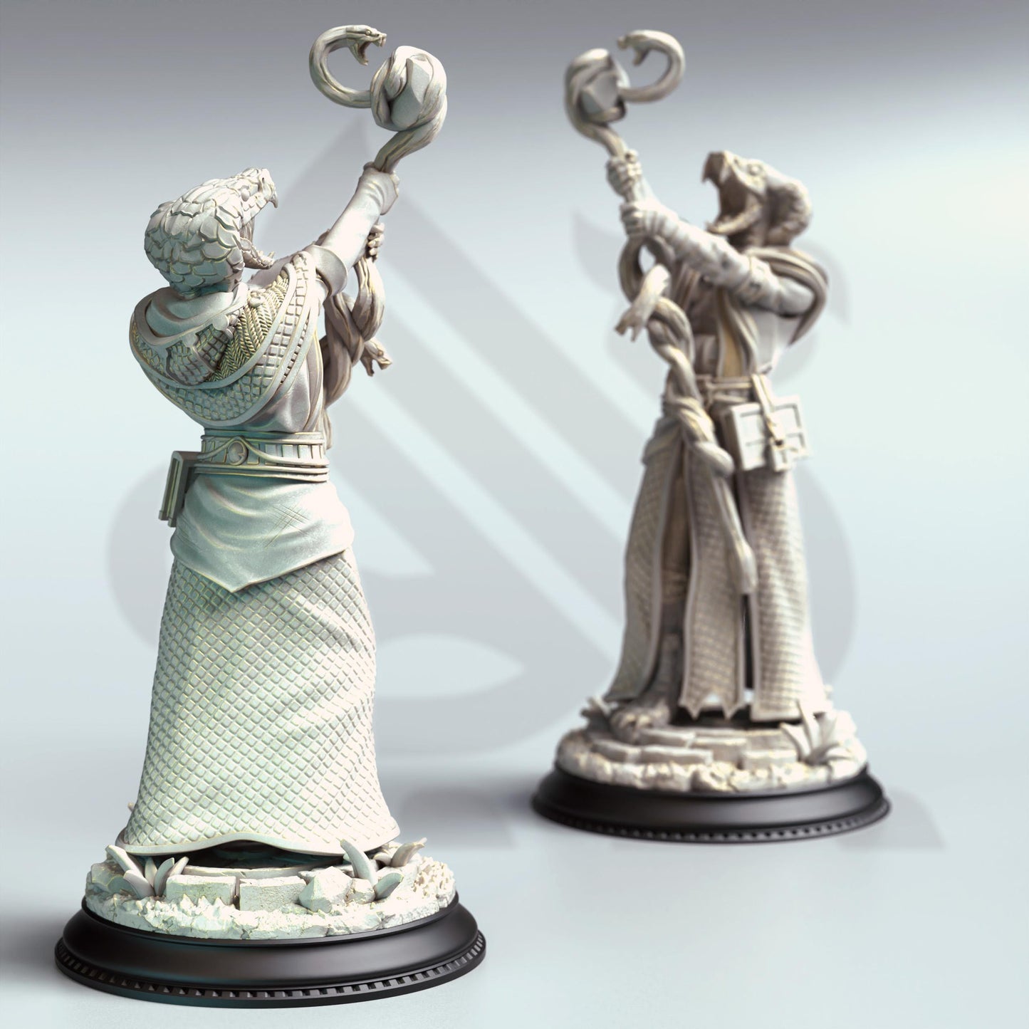 Shyasara - Snakemen Cultists (Medium) |DM Stash| 32mm Scale | Premium DnD Miniature High Quality Resin | Yuan-ti, Cultist, Sorcerer, Serpent