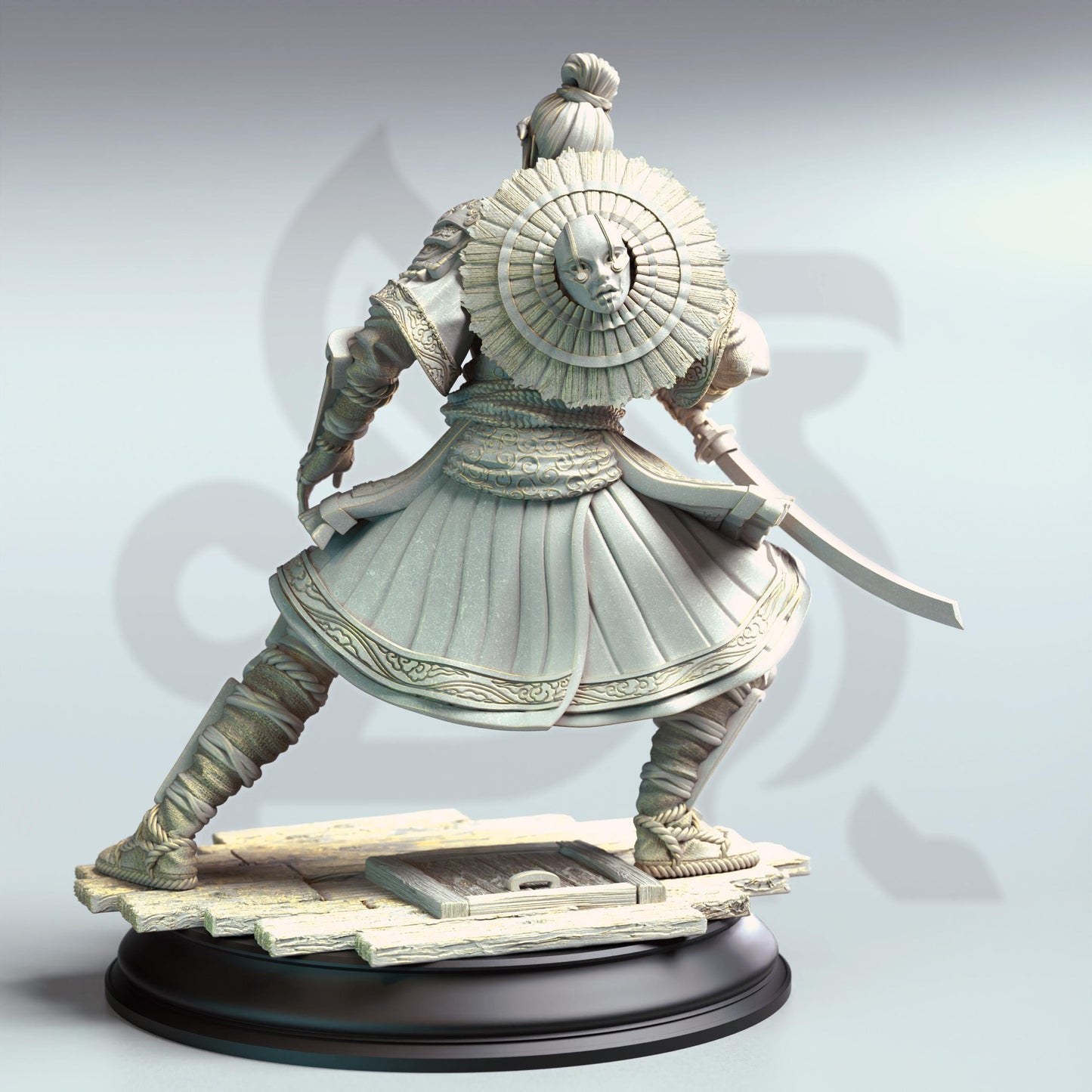 Yushin - Serpentfolk Vyanari Assassin (2V)(Medium) |DM Stash| 32mm Scale | Premium DnD Miniature High Quality Resin | Rogue, Hat, Katana