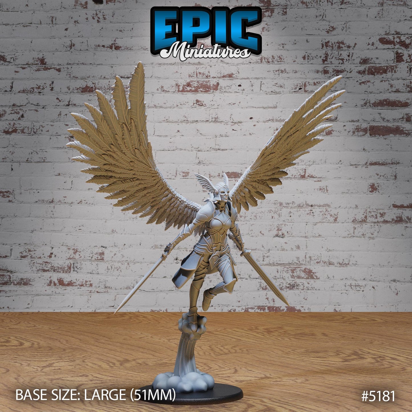 Valkyrie (Large) | Premium DnD Miniatures | High Quality Resin | D&D RPG