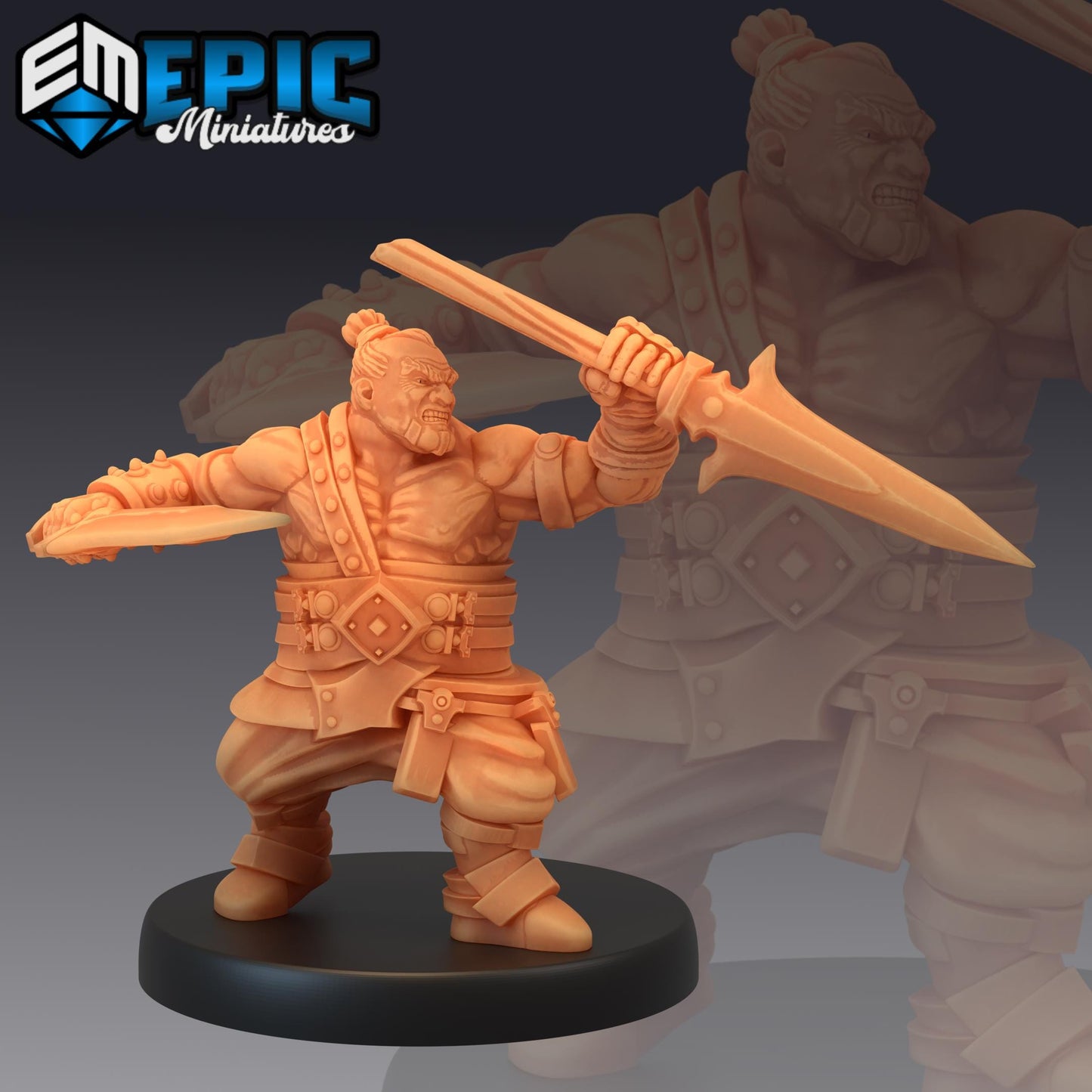 Bulky Dwarf Spear (Medium) | #051 - Dwarven Mines | EPIC 28mm | Fighter Dwarves, Arrows, Sword, Muscular, Short, Barbarian