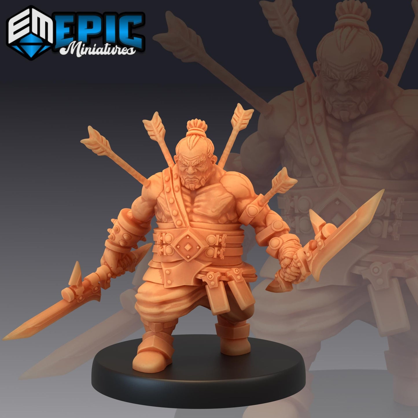 Bulky Dwarf Spear (Medium) | #051 - Dwarven Mines | EPIC 28mm | Fighter Dwarves, Arrows, Sword, Muscular, Short, Barbarian
