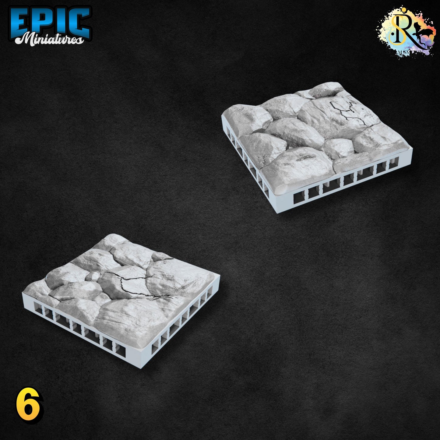 Modular Rocks | #051 - Dwarven Mines | EPIC 28mm | Terrain, Environment, Scatter, Walls, Stones, Openlock, Interlocking
