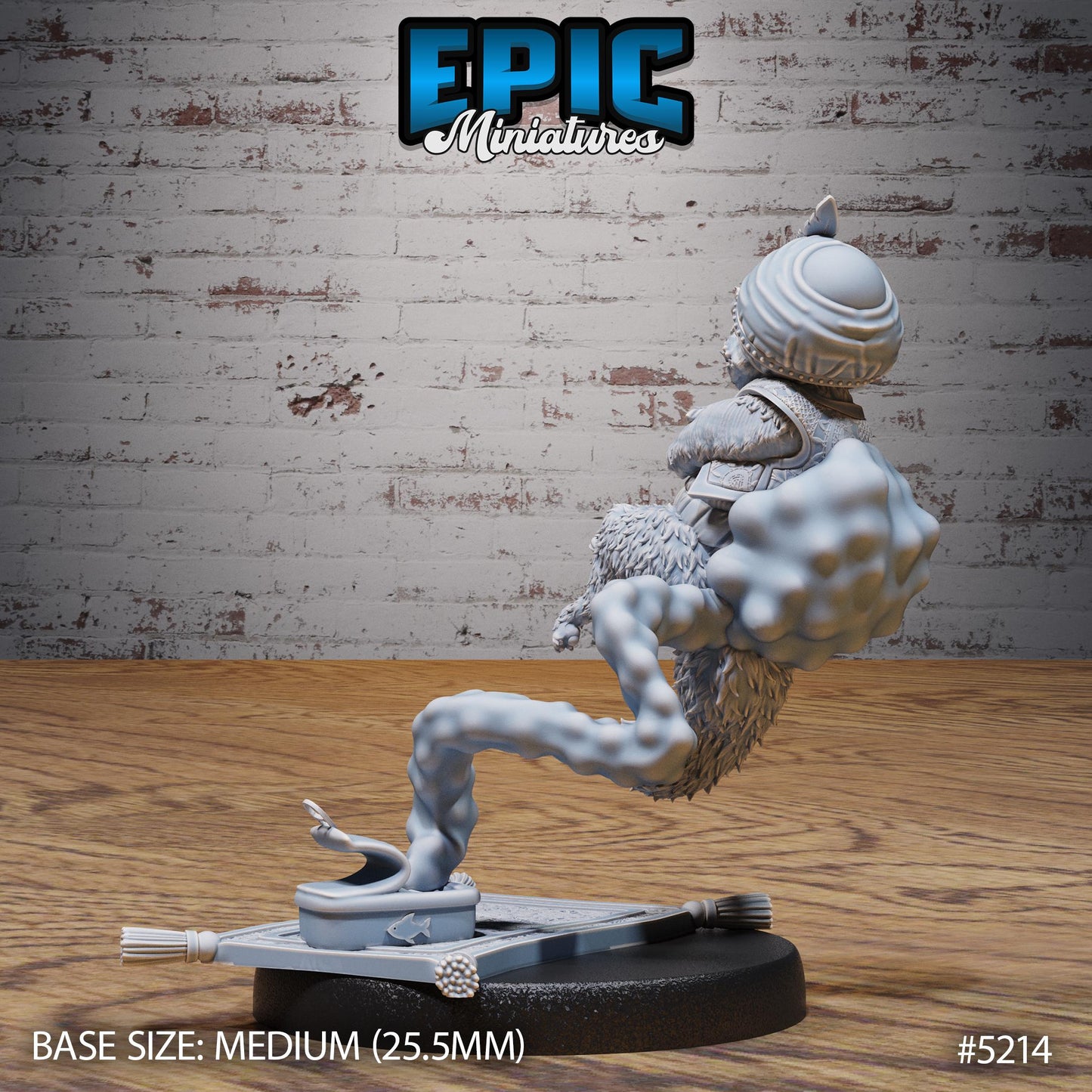 Cat Djinn (Medium) | #118 - Oriental Fortress - EPIC | Cat, Genie, Feline, Creature, Beast, Magic, Lamp, Cute, Cloud, Arabian
