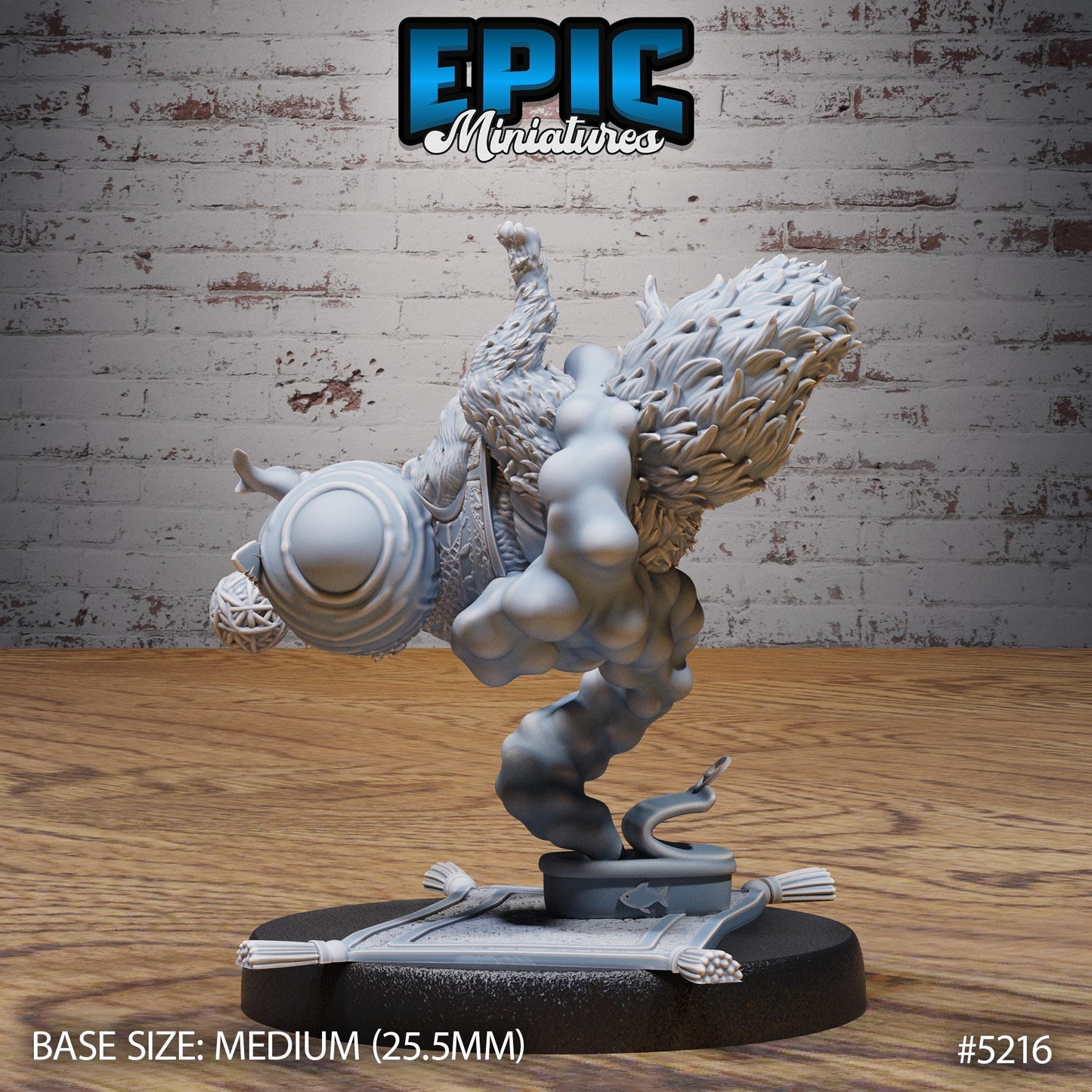 Cat Djinn (Medium) | #118 - Oriental Fortress - EPIC | Cat, Genie, Feline, Creature, Beast, Magic, Lamp, Cute, Cloud, Arabian