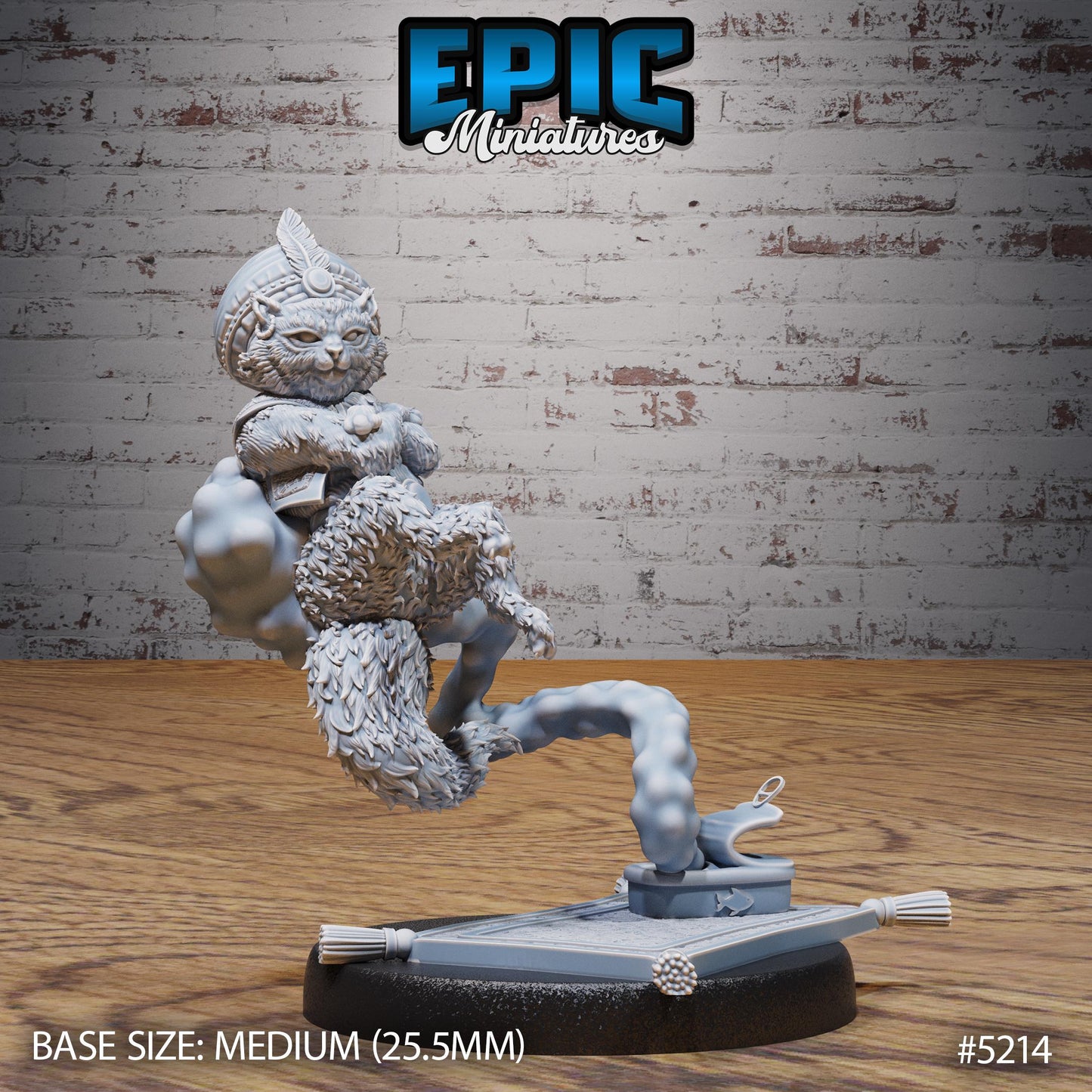 Cat Djinn (Medium) | #118 - Oriental Fortress - EPIC | Cat, Genie, Feline, Creature, Beast, Magic, Lamp, Cute, Cloud, Arabian