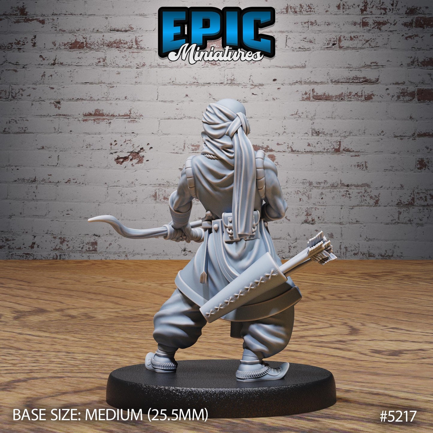 Oriental Army A (Medium) |Premium DnD Minis High Quality Resin Miniature| Soldier, Guard Merchant, Arabian Desert, Middle East, Scroll, Male