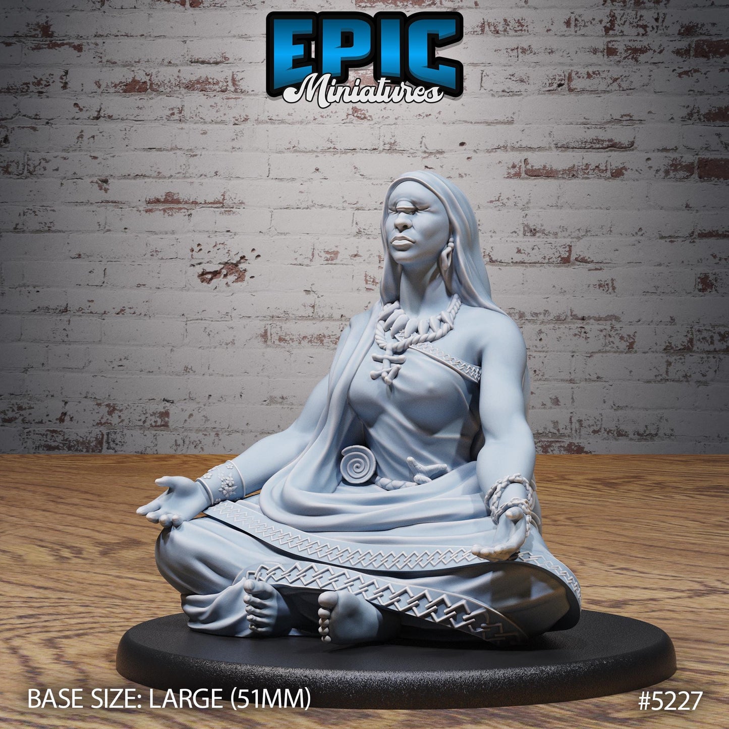 Mystic Mage (Large) | #118 - Oriental Fortress - EPIC | Female, Meditation, Buddha, Magic, Genie, Staff, Trumpet, Flute