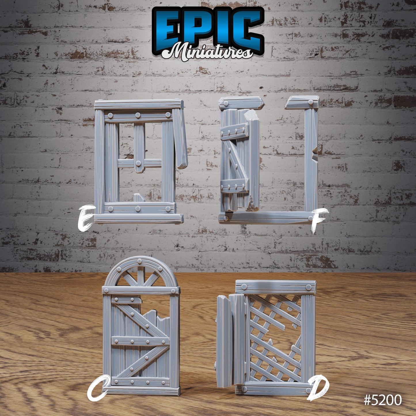 Decorative Elements | Premium DnD Minis High Quality Resin Miniature | City, Windows, Doors, Balcony, Stairs, Broken, Scatter, Roof, Door