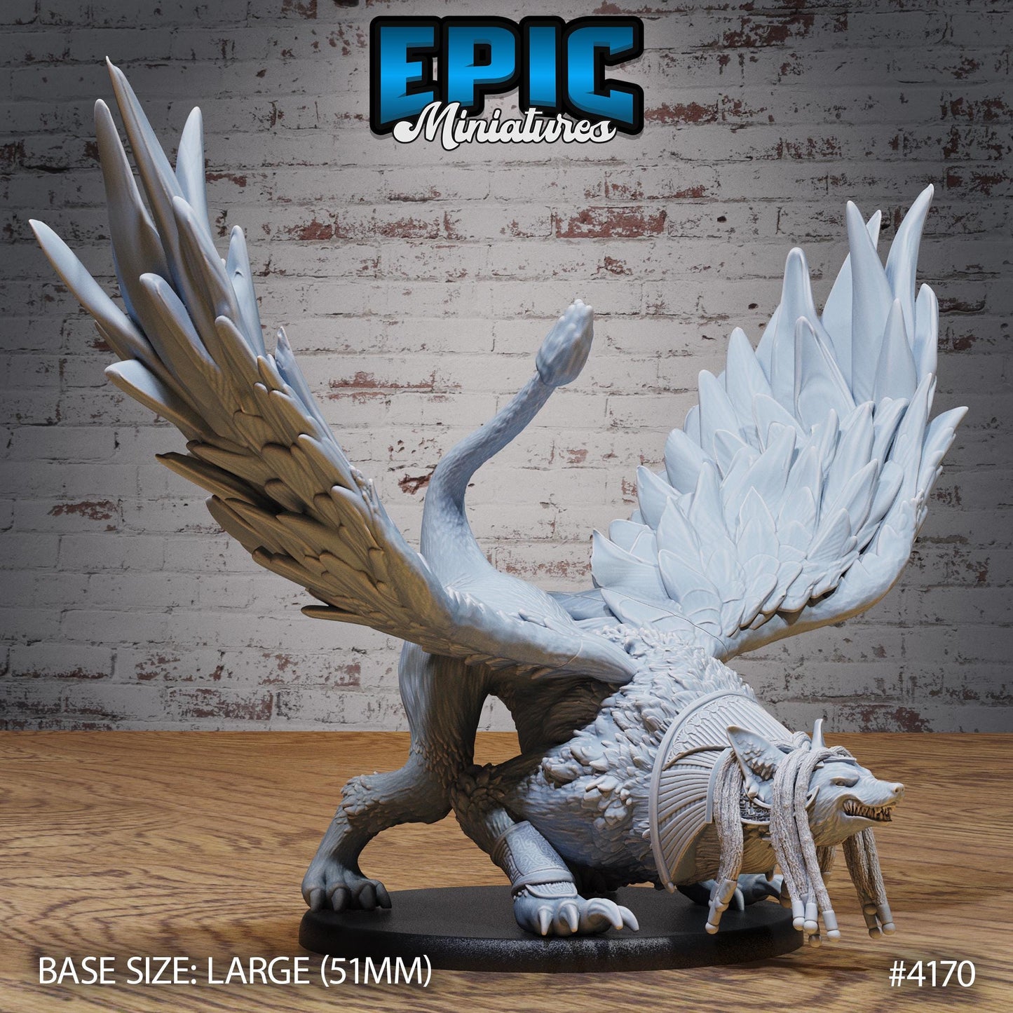 Anubis Beast (Large)| Premium DnD Minis | High Quality Resin | Lion, Sphynx, Desert, Wings, Beast, Rock, Flying, Cat, Pounce