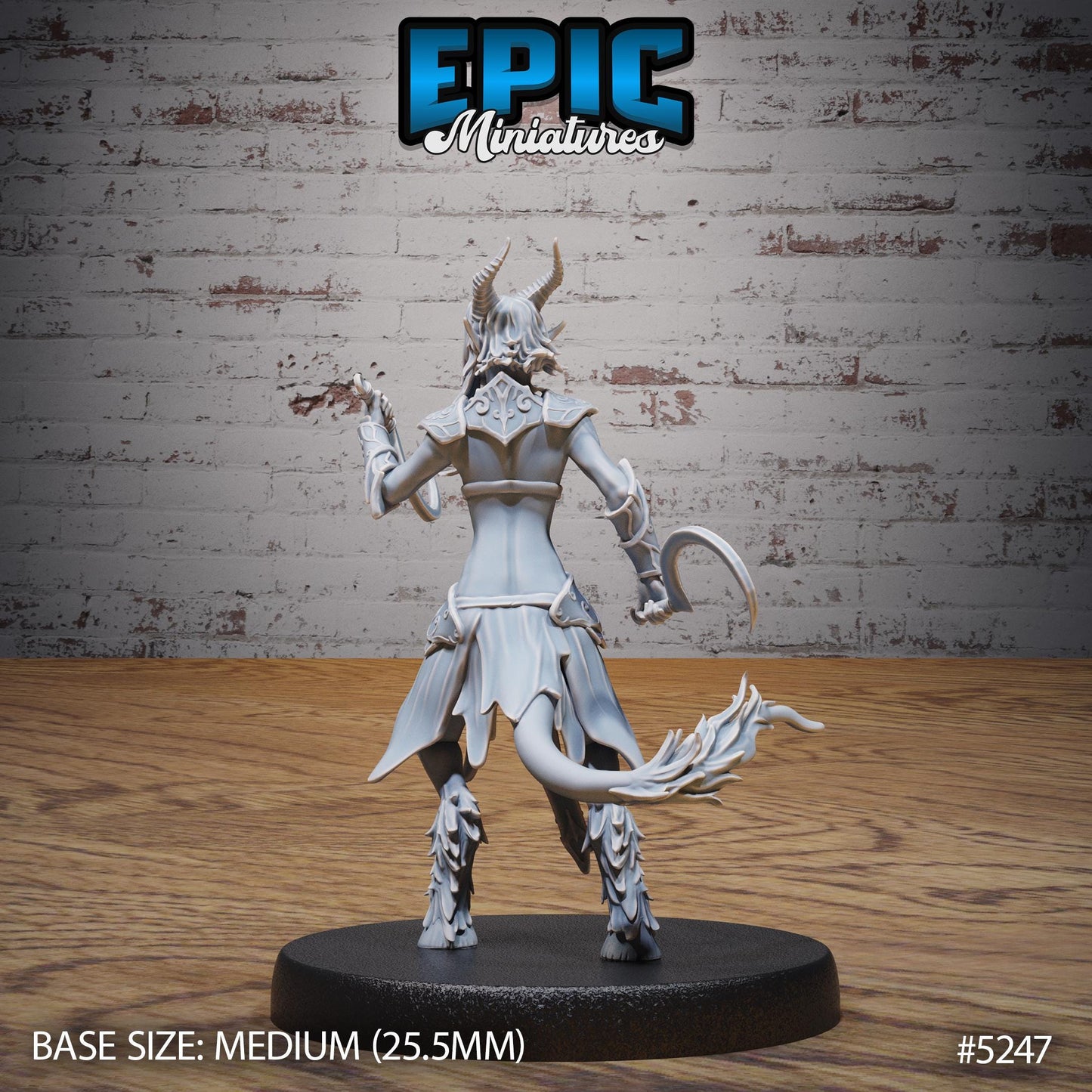 Satyr Tiefling Female (Medium) | #119 - Ancient Nature EPIC Miniatures | High Quality Premium Resin | Woman, Faun, Ranger, Wizard, Warlock