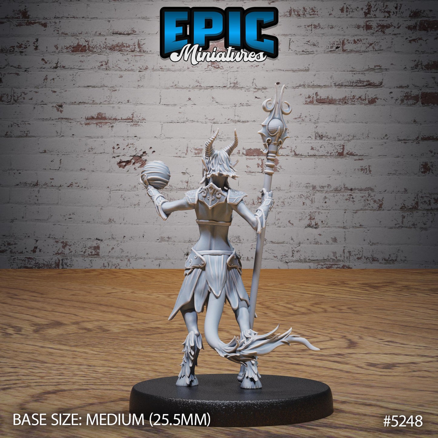 Satyr Tiefling Female (Medium) | #119 - Ancient Nature EPIC Miniatures | High Quality Premium Resin | Woman, Faun, Ranger, Wizard, Warlock