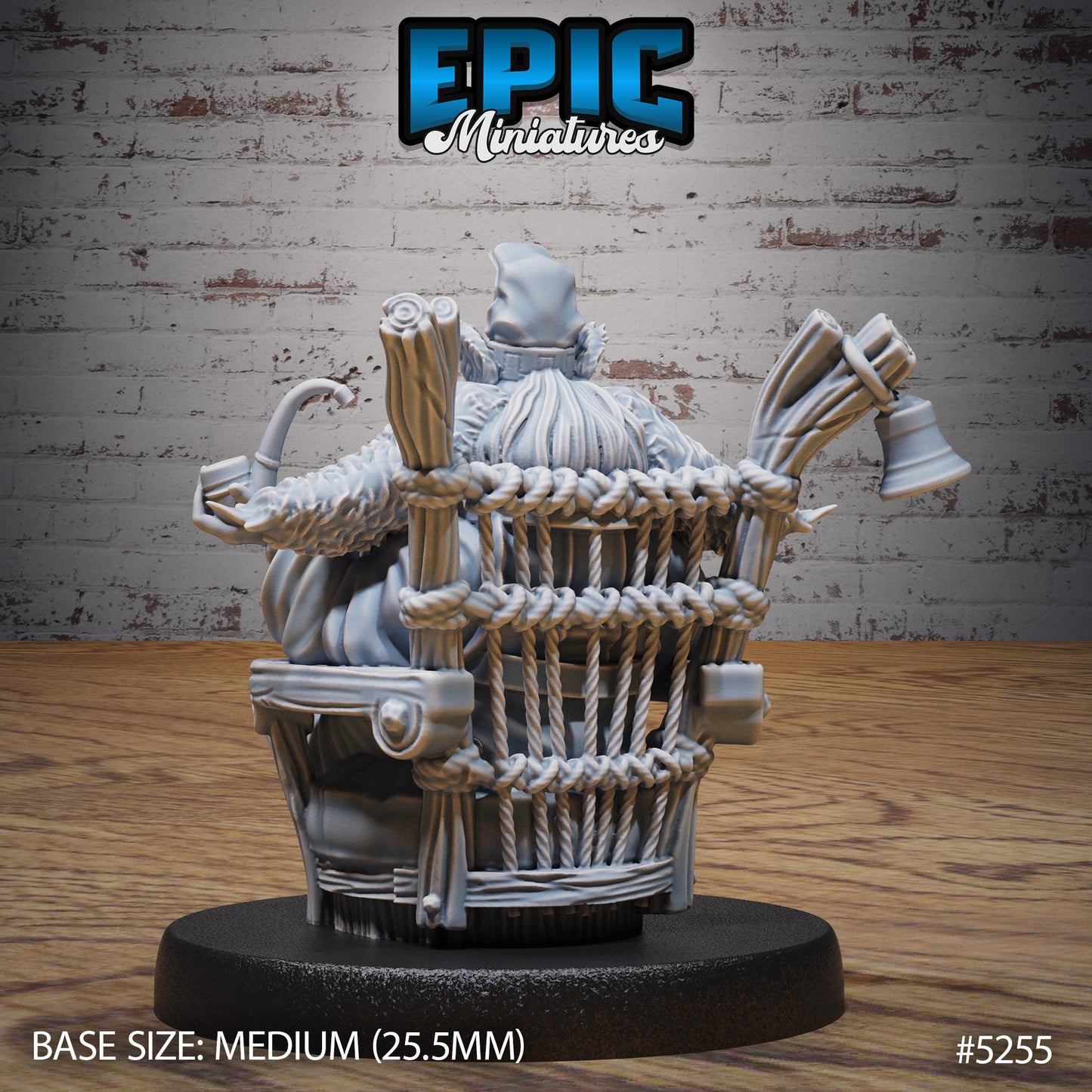 Beetle Tamer (Medium) | #119 - Ancient Nature EPIC Miniatures | High Quality Premium Resin | Old Man, Beard, Chair, Staff, Monk, Ratfolk