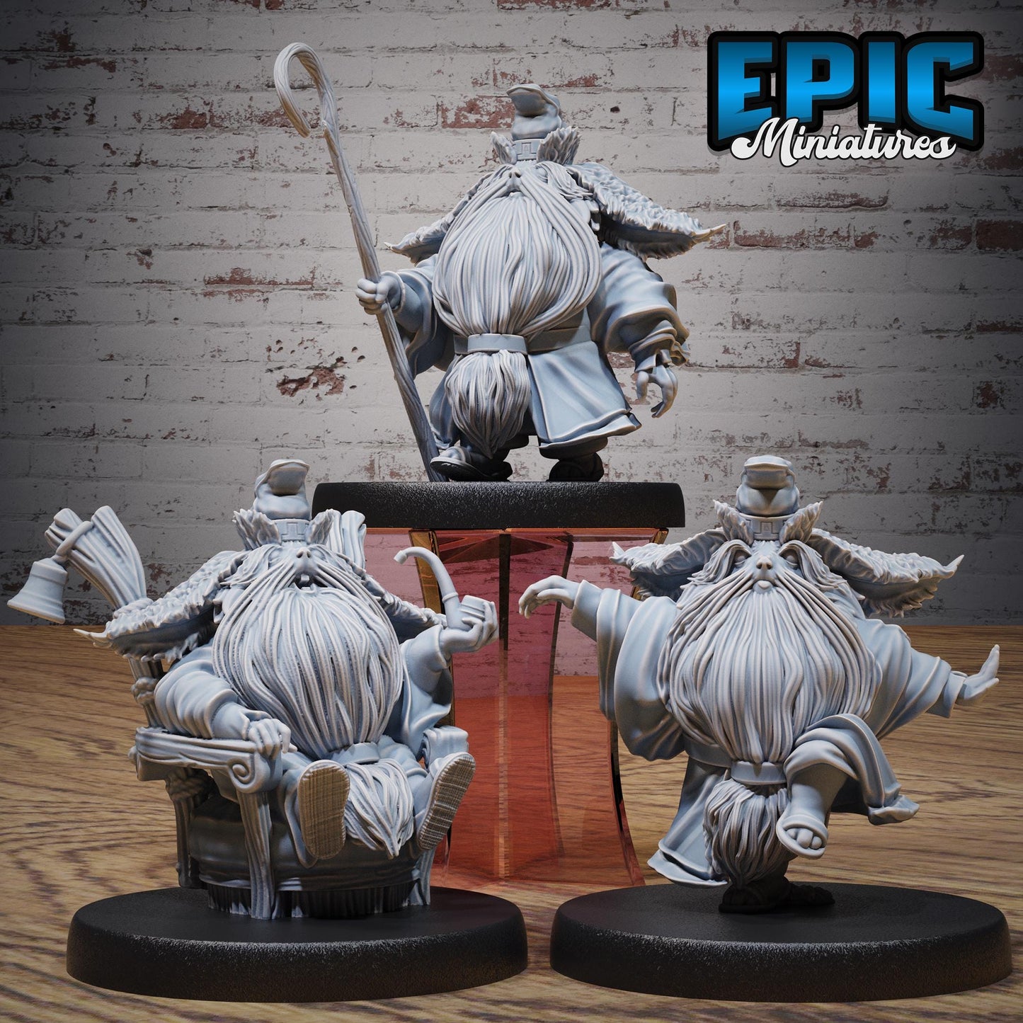 Beetle Tamer (Medium) | #119 - Ancient Nature EPIC Miniatures | High Quality Premium Resin | Old Man, Beard, Chair, Staff, Monk, Ratfolk