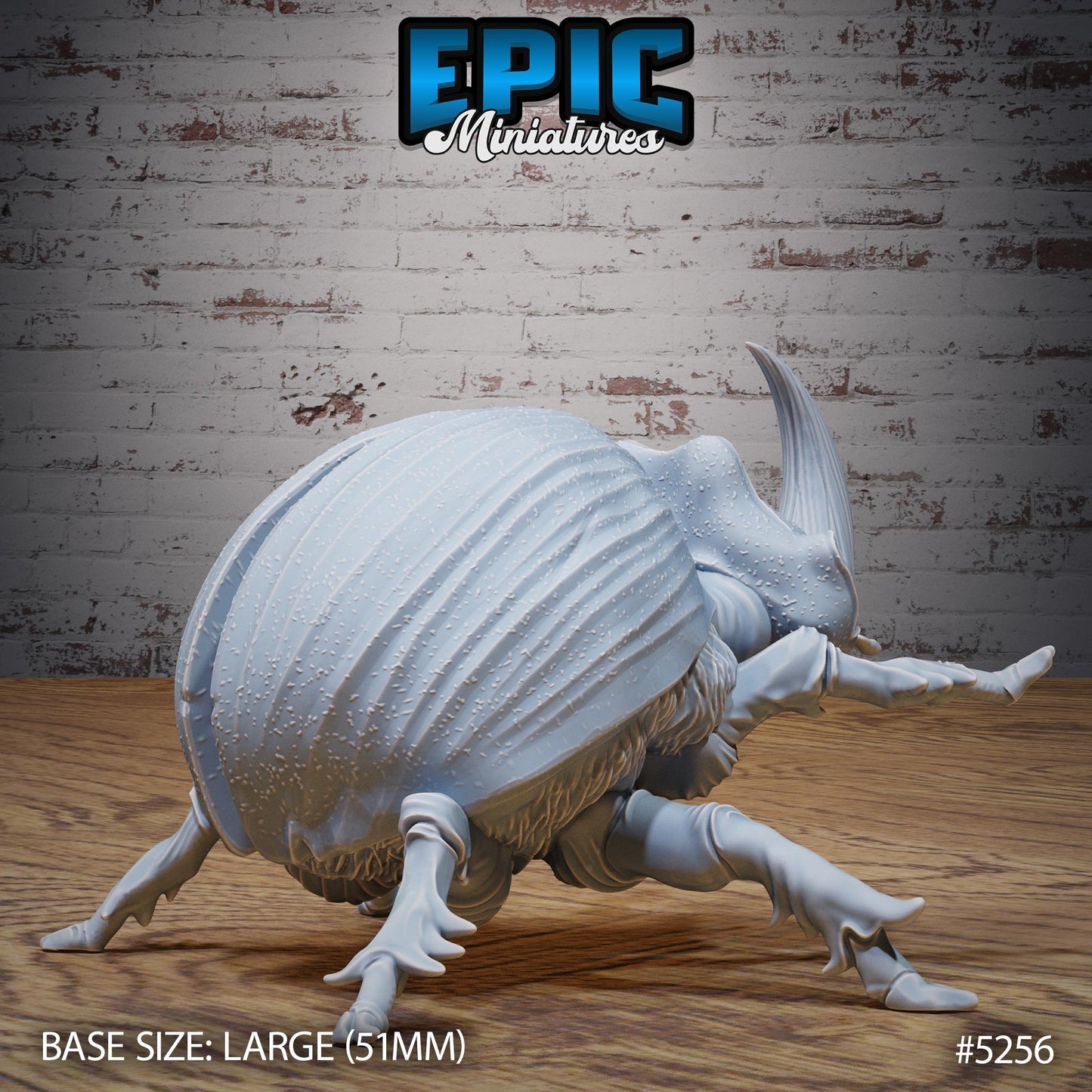 Giant Beetle (Large) | #119 - Ancient Nature EPIC Miniatures | High Quality Premium Resin | Bugs, Flying, Rhinoceros, Insects, Horn, Shell