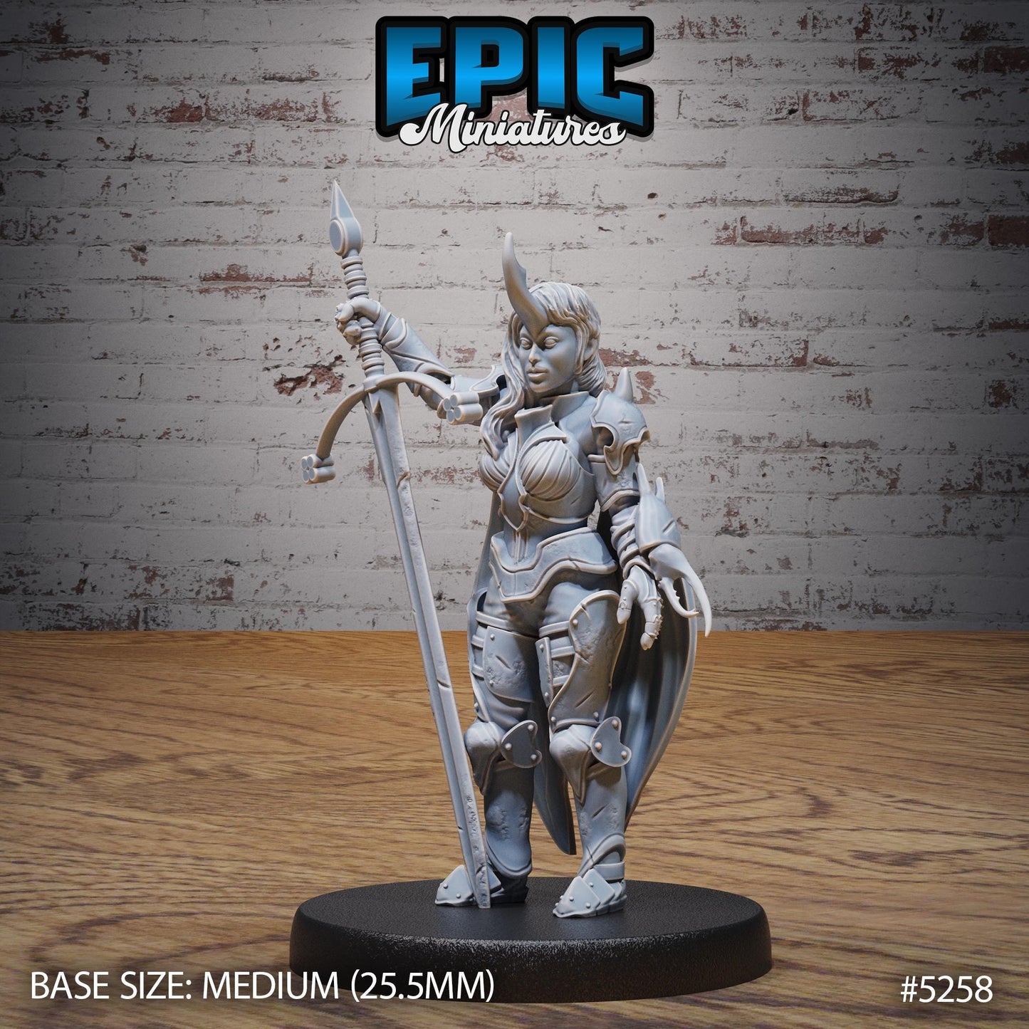 Insect Knight Lady (Medium) | #119 - Ancient Nature EPIC Miniatures | High Quality Premium Resin | Female, Fighter, Warrior, Sword, Woman