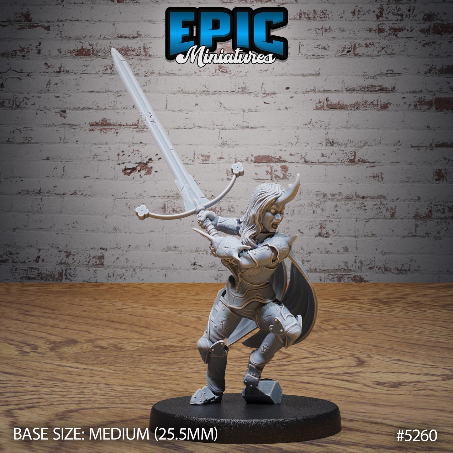 Insect Knight Lady (Medium) | #119 - Ancient Nature EPIC Miniatures | High Quality Premium Resin | Female, Fighter, Warrior, Sword, Woman