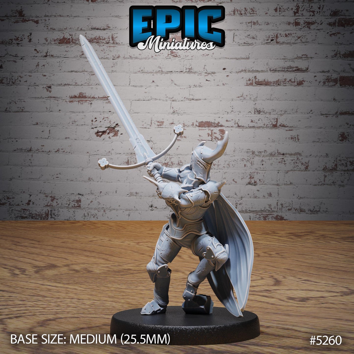 Armored Insect Knight Lady (Medium) | #119 - Ancient Nature EPIC Miniatures | High Quality Premium Resin | Female, Fighter, Warrior, Sword