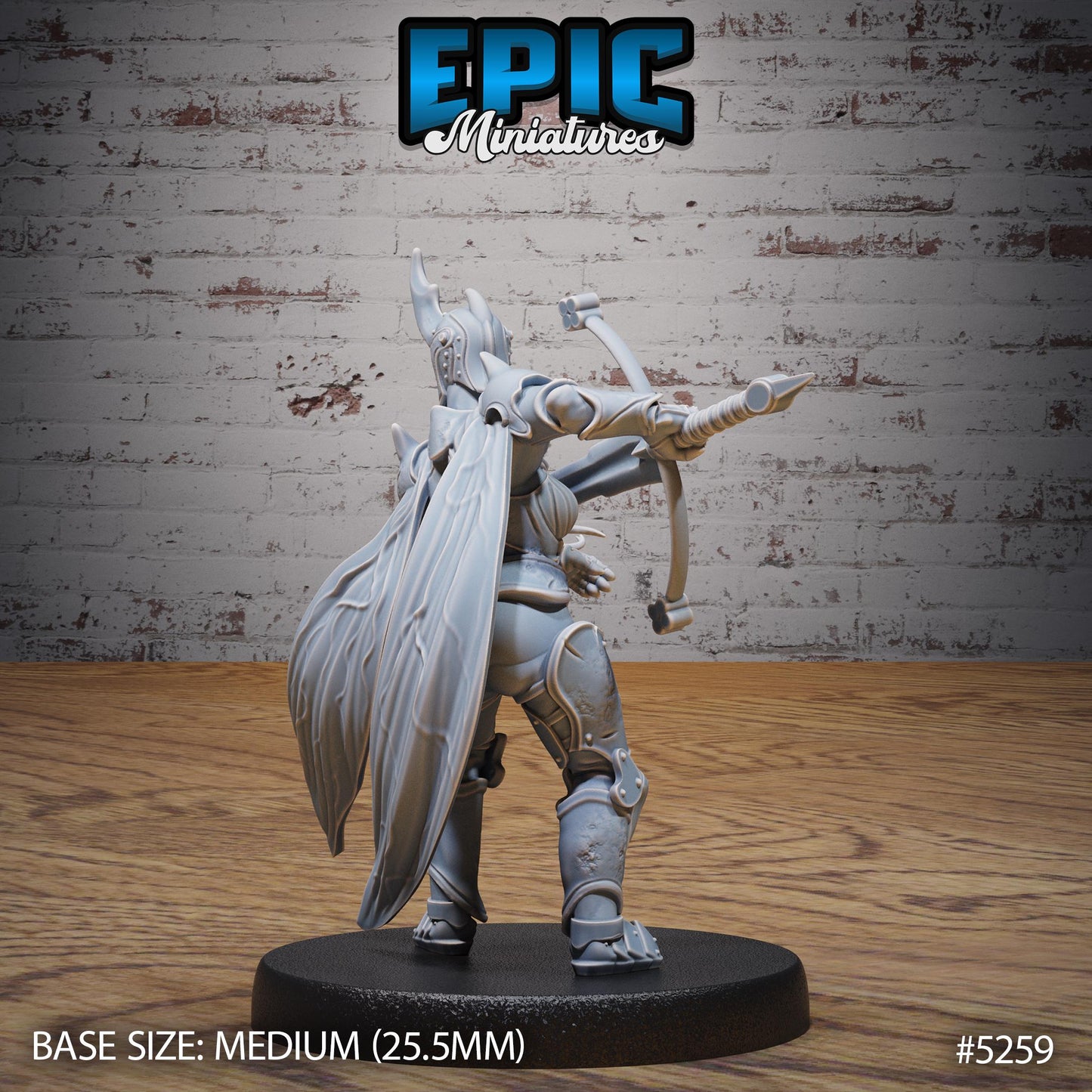 Armored Insect Knight Lady (Medium) | #119 - Ancient Nature EPIC Miniatures | High Quality Premium Resin | Female, Fighter, Warrior, Sword