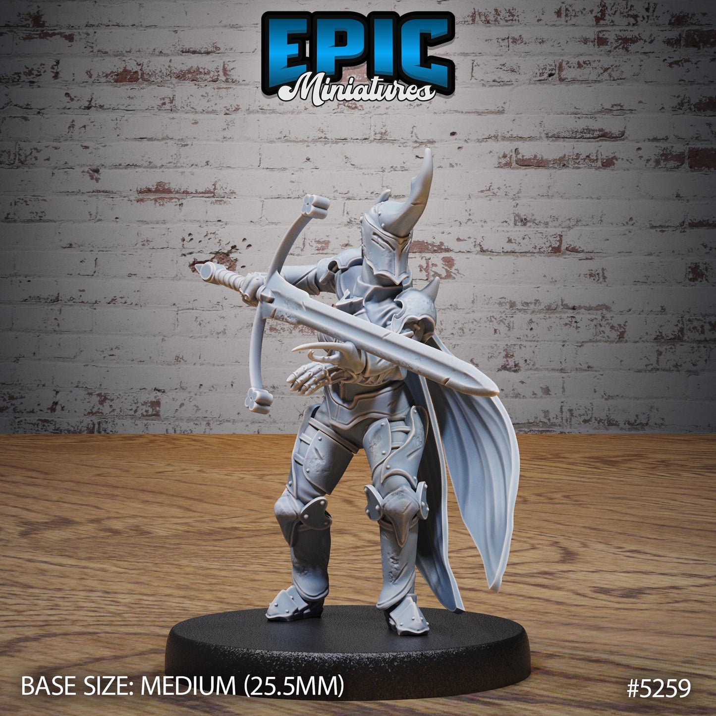 Armored Insect Knight Lady (Medium) | #119 - Ancient Nature EPIC Miniatures | High Quality Premium Resin | Female, Fighter, Warrior, Sword