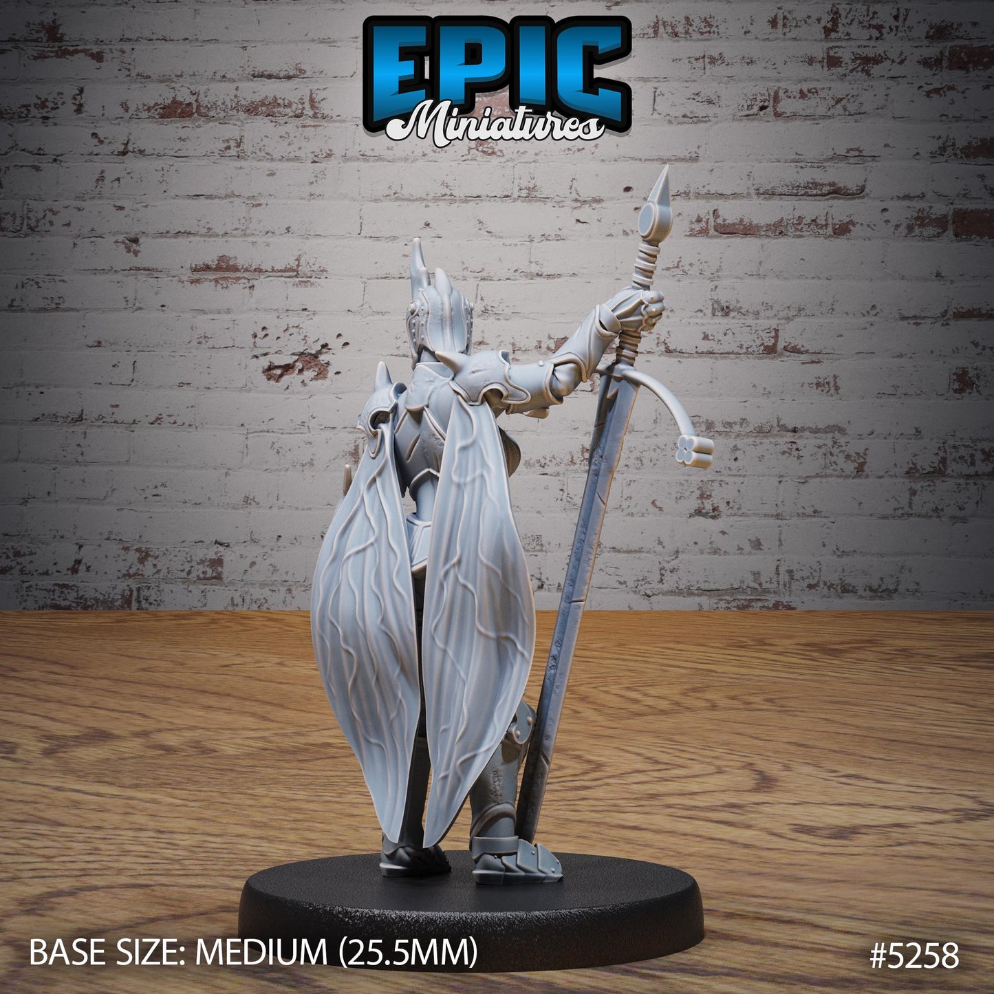 Armored Insect Knight Lady (Medium) | #119 - Ancient Nature EPIC Miniatures | High Quality Premium Resin | Female, Fighter, Warrior, Sword