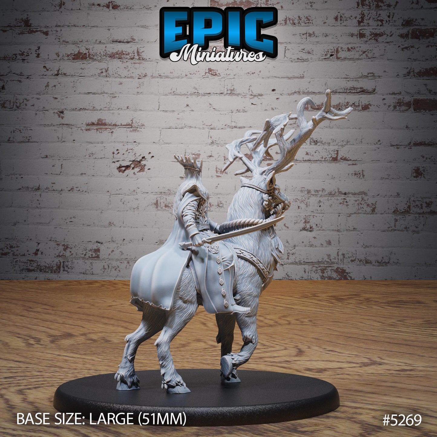 High Elf King (Medium/Large) | #119 - Ancient Nature EPIC Miniatures | High Quality Premium Resin | Deer Mount, Half-Elf, Male, Druid