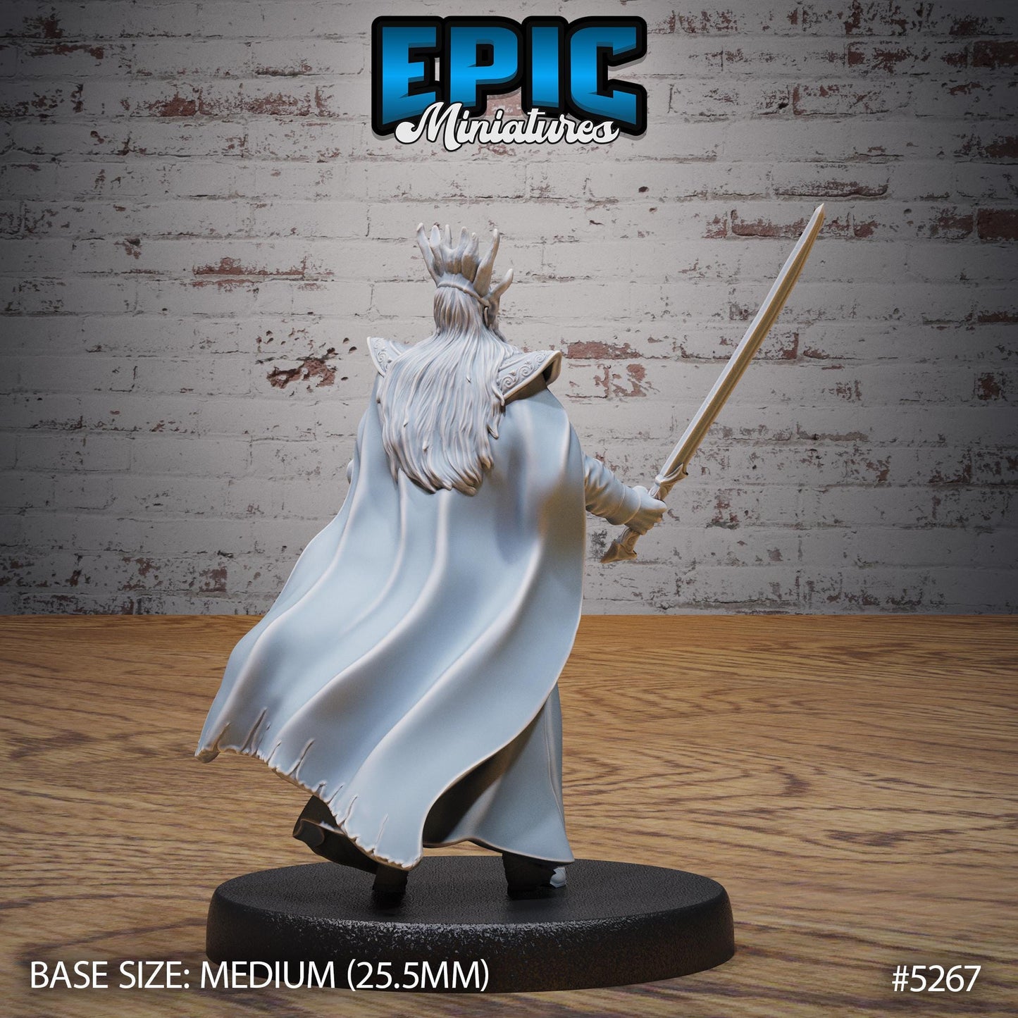 High Elf King (Medium/Large) | #119 - Ancient Nature EPIC Miniatures | High Quality Premium Resin | Deer Mount, Half-Elf, Male, Druid