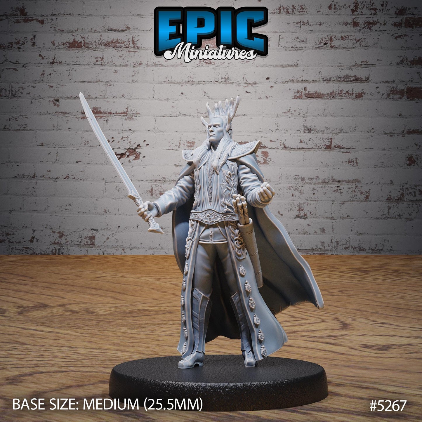 High Elf King (Medium/Large) | #119 - Ancient Nature EPIC Miniatures | High Quality Premium Resin | Deer Mount, Half-Elf, Male, Druid