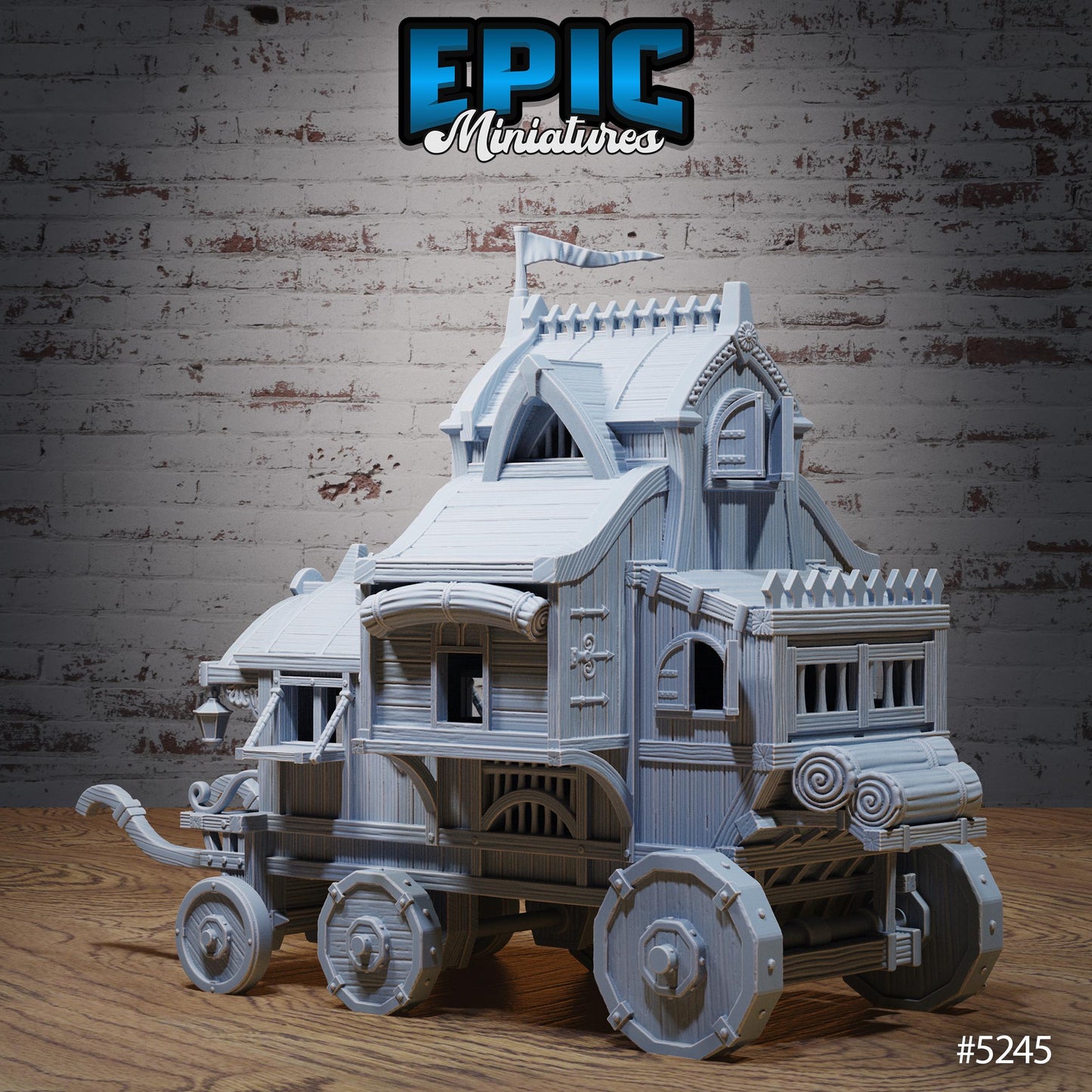 Wooden Wagon | #119 - Ancient Nature EPIC Miniatures | High Quality Premium Resin | Cart, Carriage, Horse, Wagons, Travel, Structures