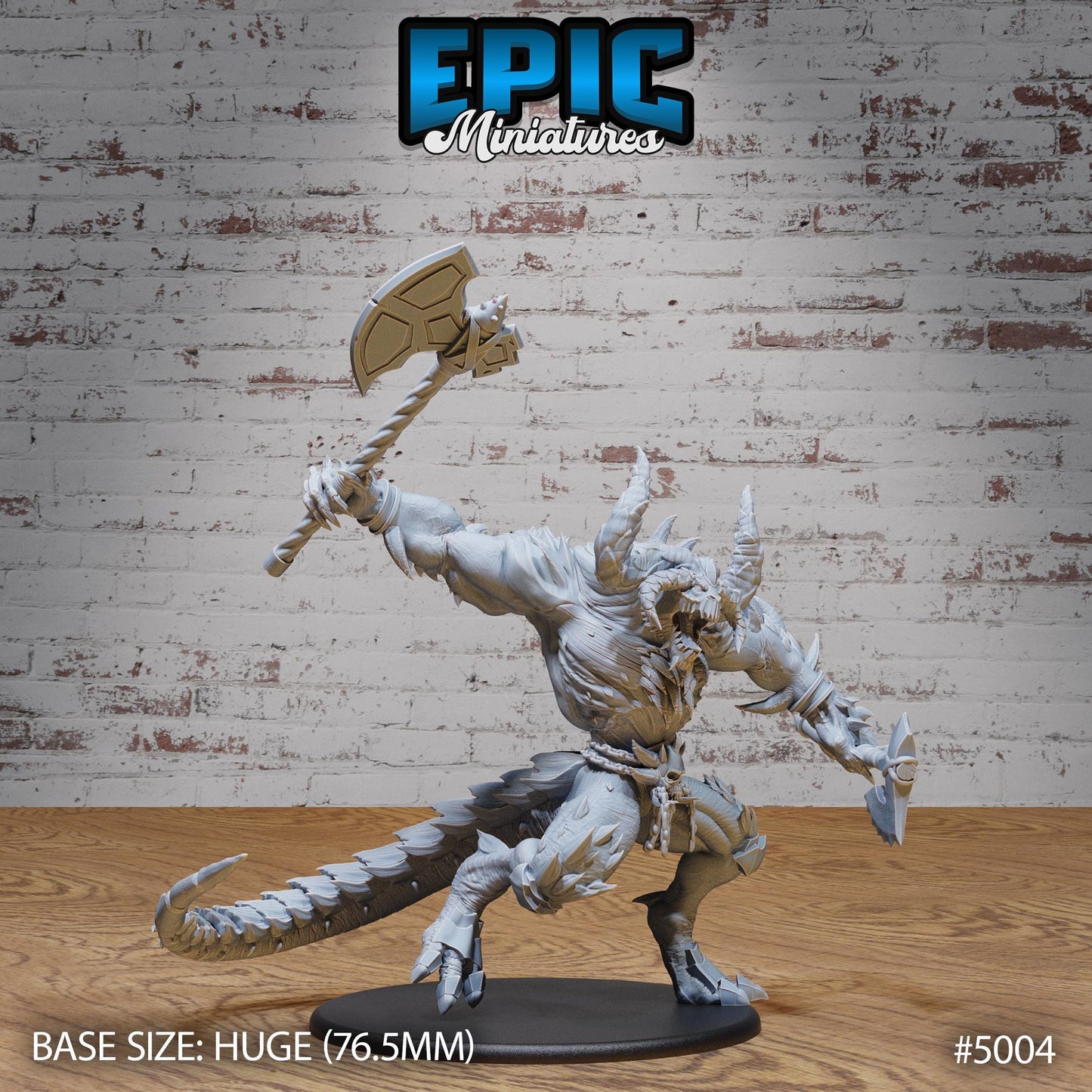 Arch-Devil Diablo (Huge) | Premium DnD Minis High Quality Resin | D&D RPG | Tail, Axe, Scythe, Hell, Demon, Tail, Massive, Enemy, Evil