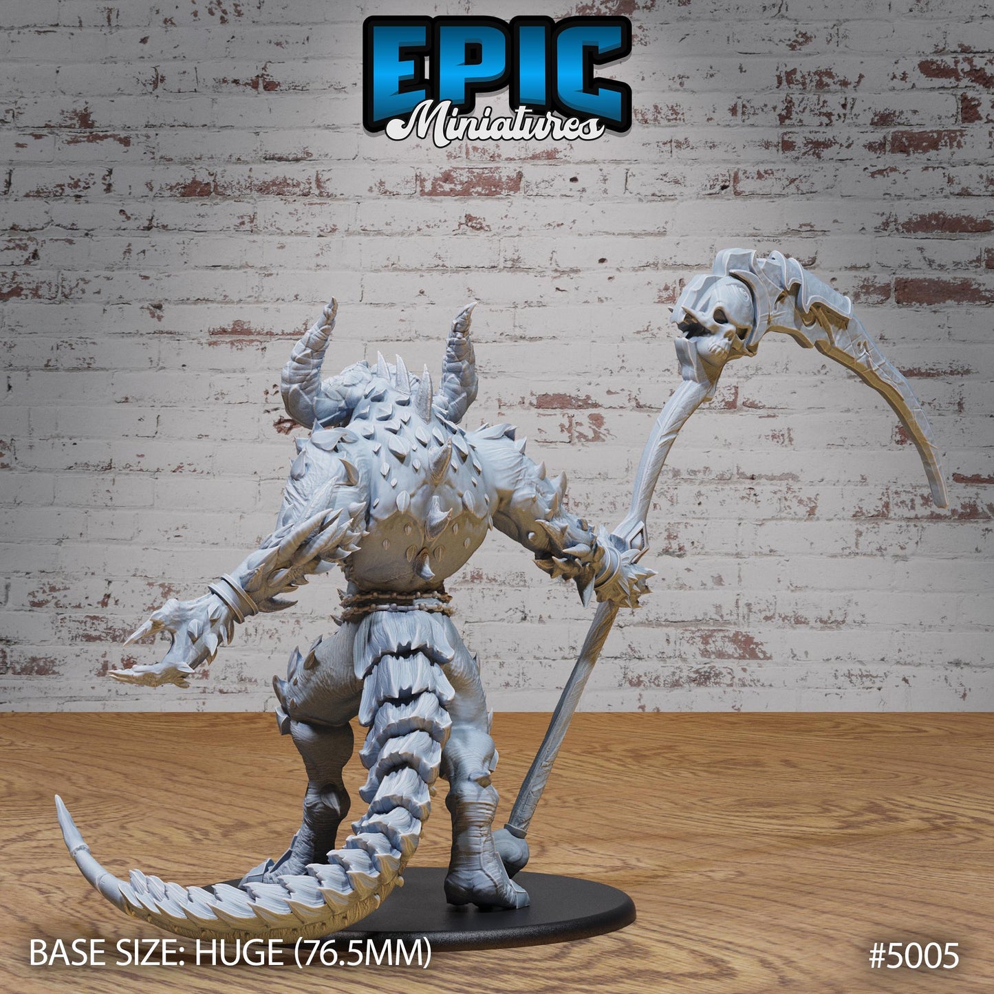 Arch-Devil Diablo (Huge) | Premium DnD Minis High Quality Resin | D&D RPG | Tail, Axe, Scythe, Hell, Demon, Tail, Massive, Enemy, Evil