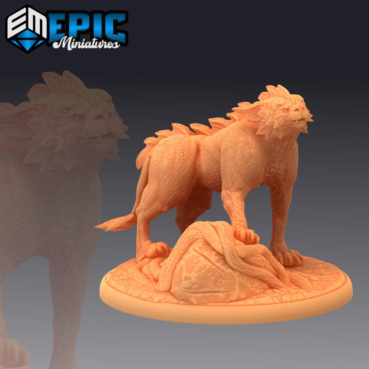 Aquatic Tiger (Large) | #052 - Cruel Marshes - EPIC Miniatures | Cat, Lion, Beast, Cat, Companion, Enemy, Animal, Cougar, Panther, Phase