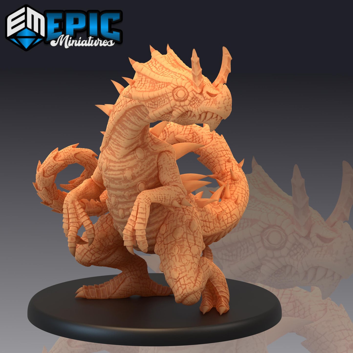 Chameleon Raptor (Large) | #052 - Cruel Marshes - EPIC Miniatures | Monster, Beast, Creature, Dinosaur, Lizard, Gecko, Jungle, Marsh