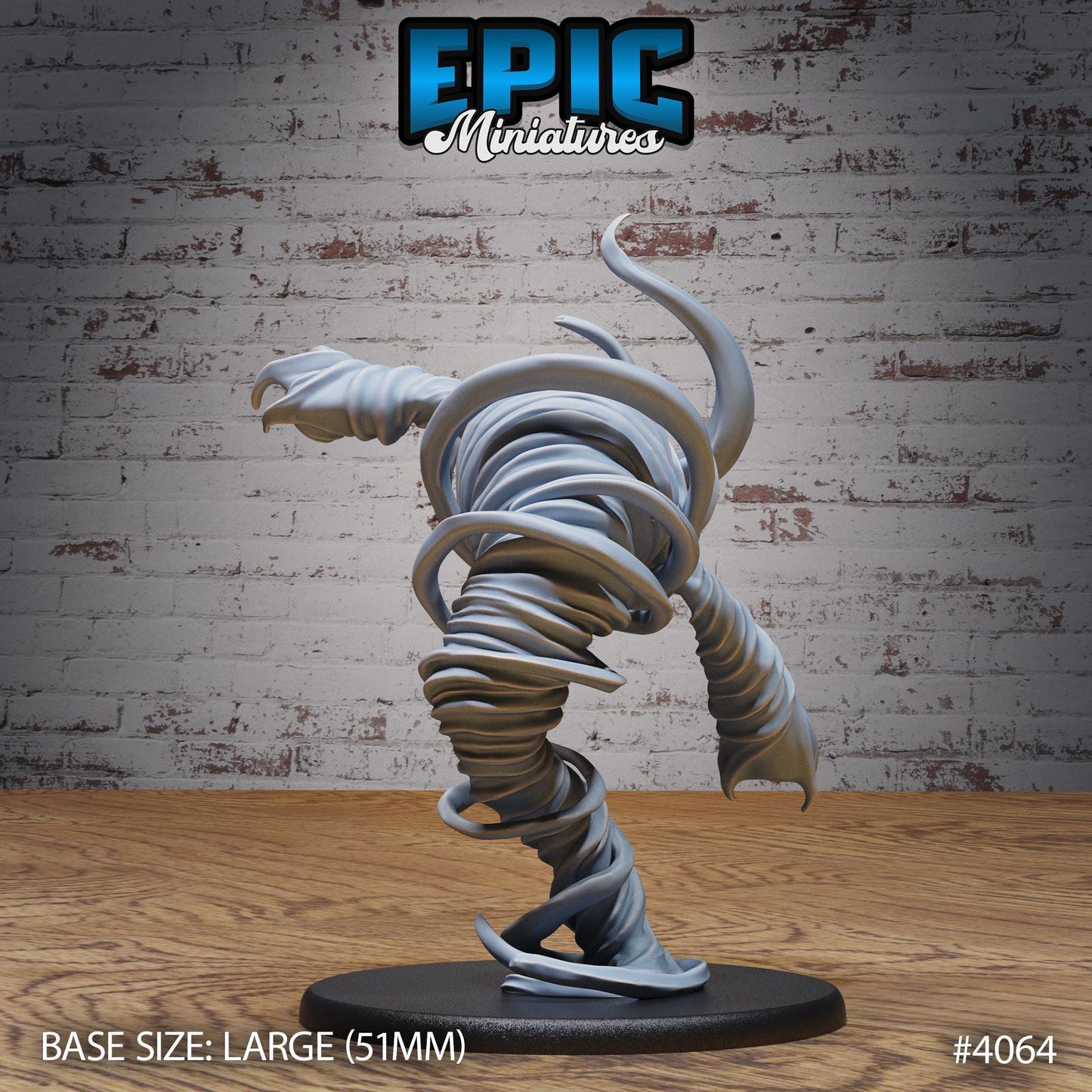 Air Elemental Miniature (Large) | Premium DnD Minis | High Quality Resin Miniature | Fantasy, Tornado, Storm, Wind, Storm, Elementals, Beast