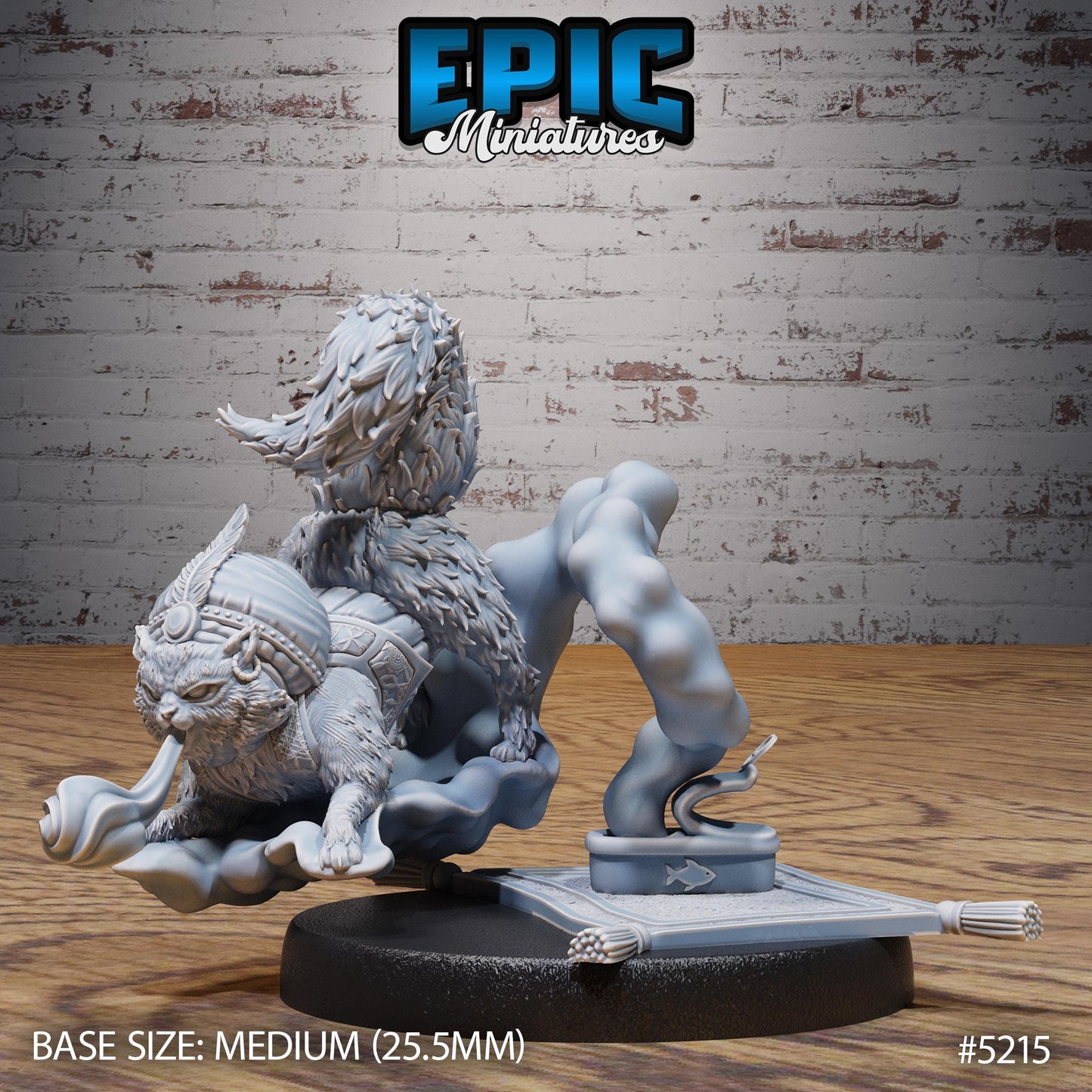 Cat Djinn (Medium) | #118 - Oriental Fortress - EPIC | Cat, Genie, Feline, Creature, Beast, Magic, Lamp, Cute, Cloud, Arabian