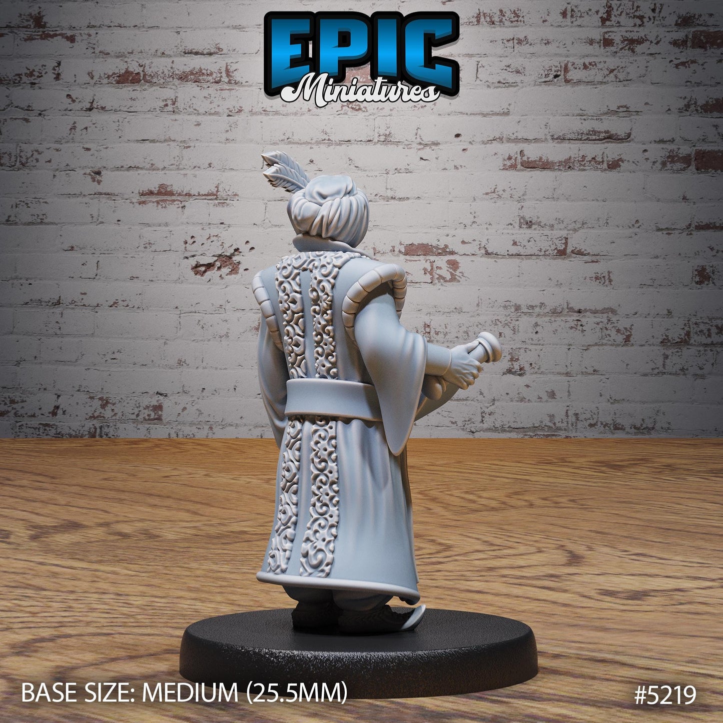 Oriental Army A (Medium) |Premium DnD Minis High Quality Resin Miniature| Soldier, Guard Merchant, Arabian Desert, Middle East, Scroll, Male