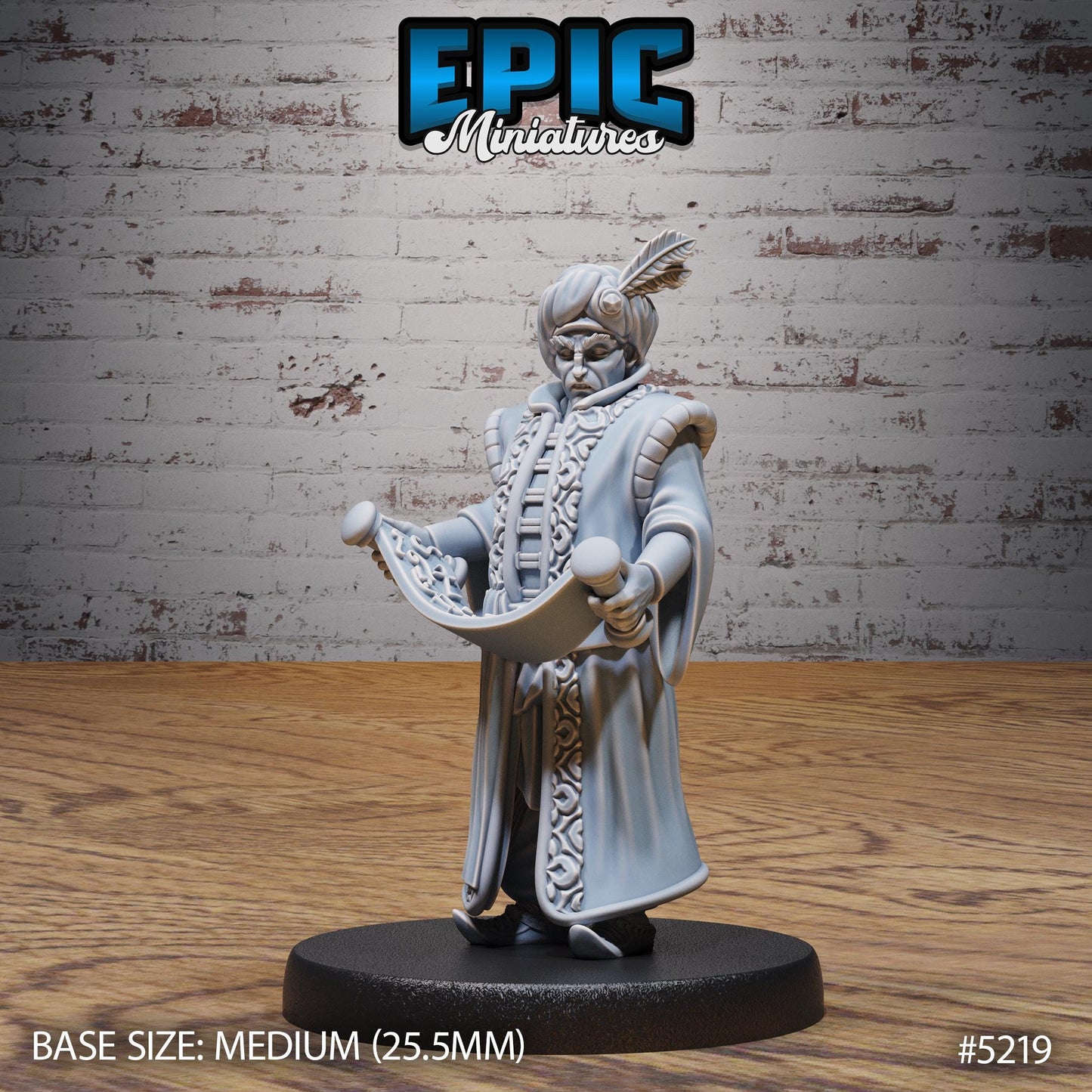 Oriental Army A (Medium) |Premium DnD Minis High Quality Resin Miniature| Soldier, Guard Merchant, Arabian Desert, Middle East, Scroll, Male