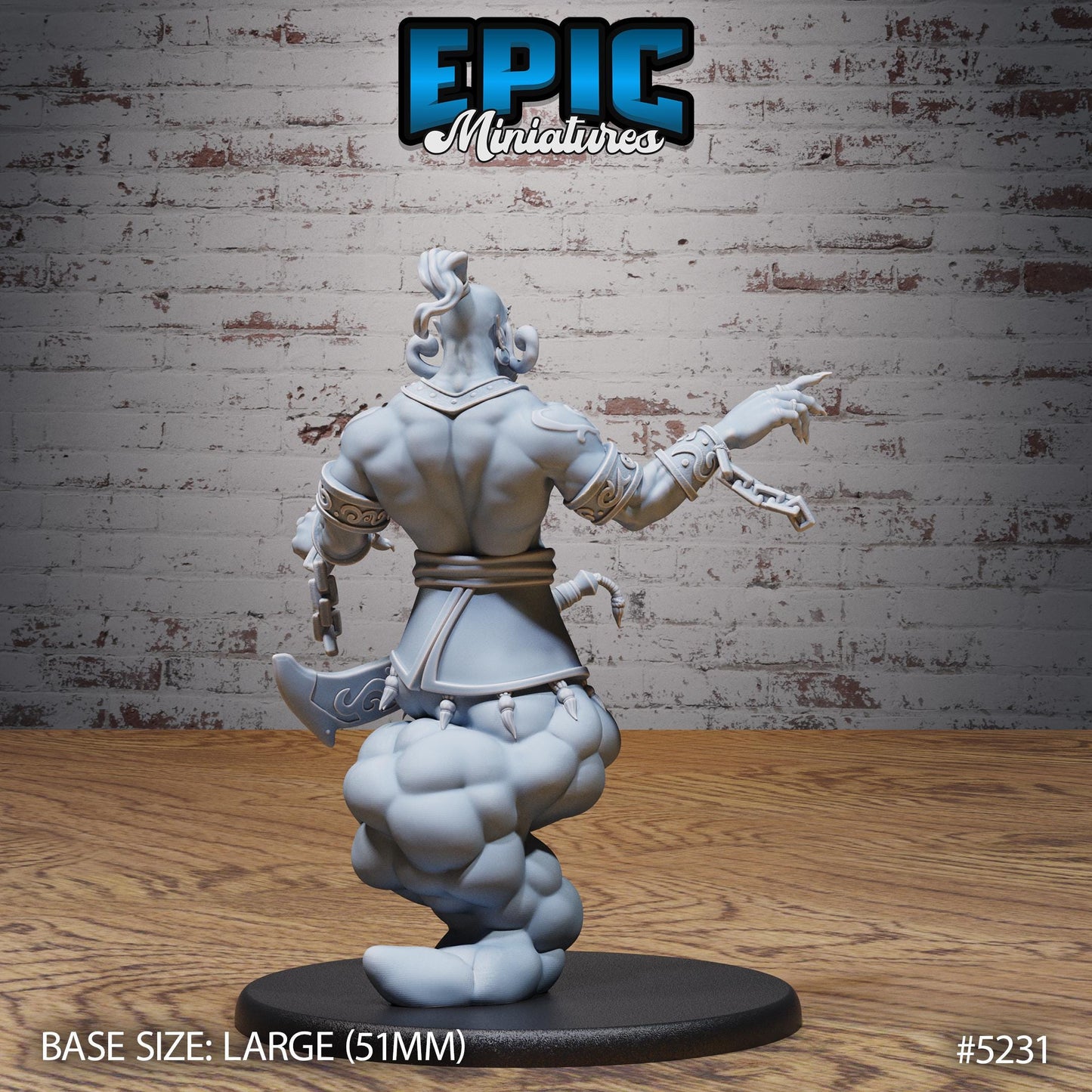 Grinning Djinn (Large) | #118 - Oriental Fortress - EPIC | Male, Genie, Lamp, Lounge, Cloud, Lightning Bolt, Magic, Monster