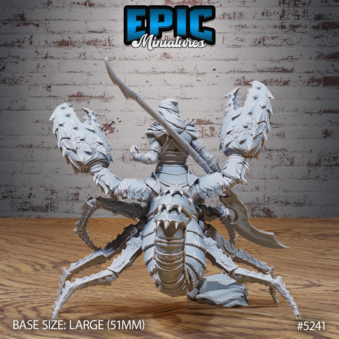 Scorpion Centaur Warrior (Large) | #118 - Oriental Fortress - EPIC | Male, Crab, Spear, Sword, Lobster, Monster, Abomination
