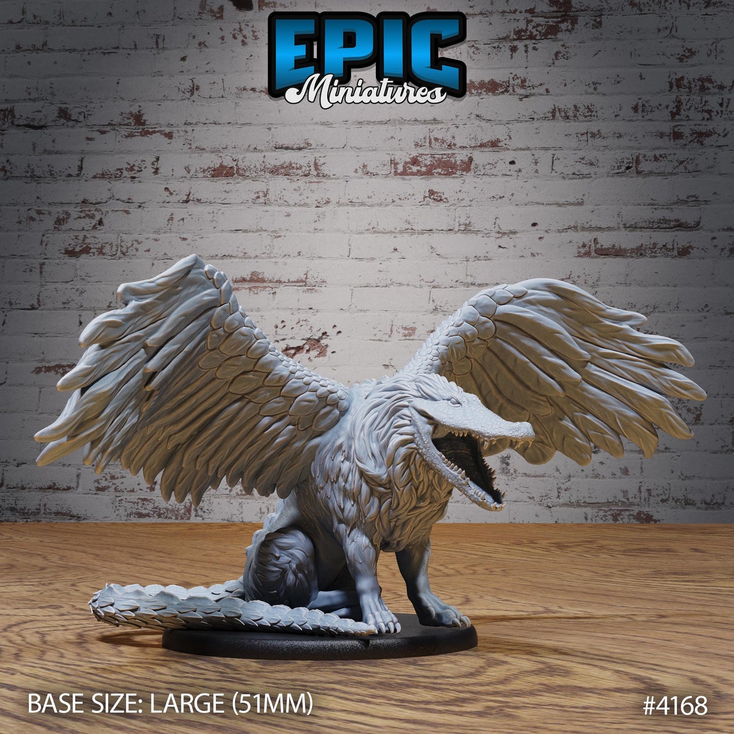 Ammit Beast Miniature (Large) | Premium DnD Minis | High Quality Resin | Fur, Wings, Beast, Creature, Desert, Tail, Flying, Pig, Jumping